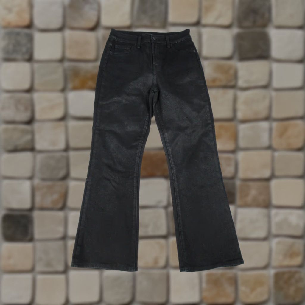 7 For All Mankind 7 For All Mankind Jeans Womens Black Charcoal Mid Rise Straight Leg 26" Waist Glitter Size 26" / US 2 / IT 38 - 1 Thumbnail