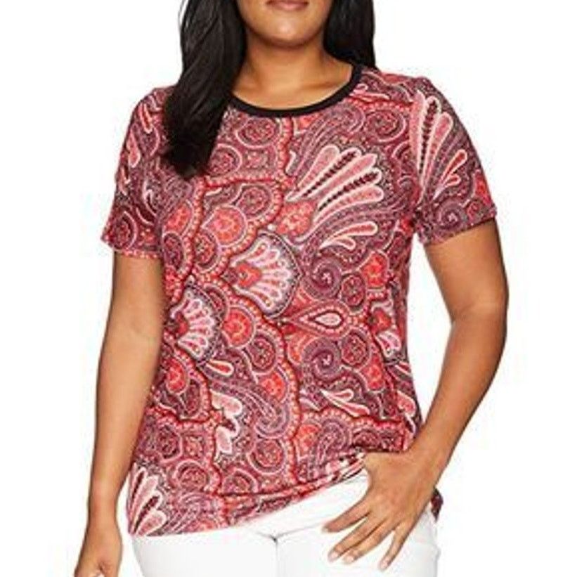 Lauren Ralph Lauren Lauren Ralph Lauren Womens Linen Floral Paisley Crewneck Tee Size L / US 10 / IT 46 - 1 Thumbnail