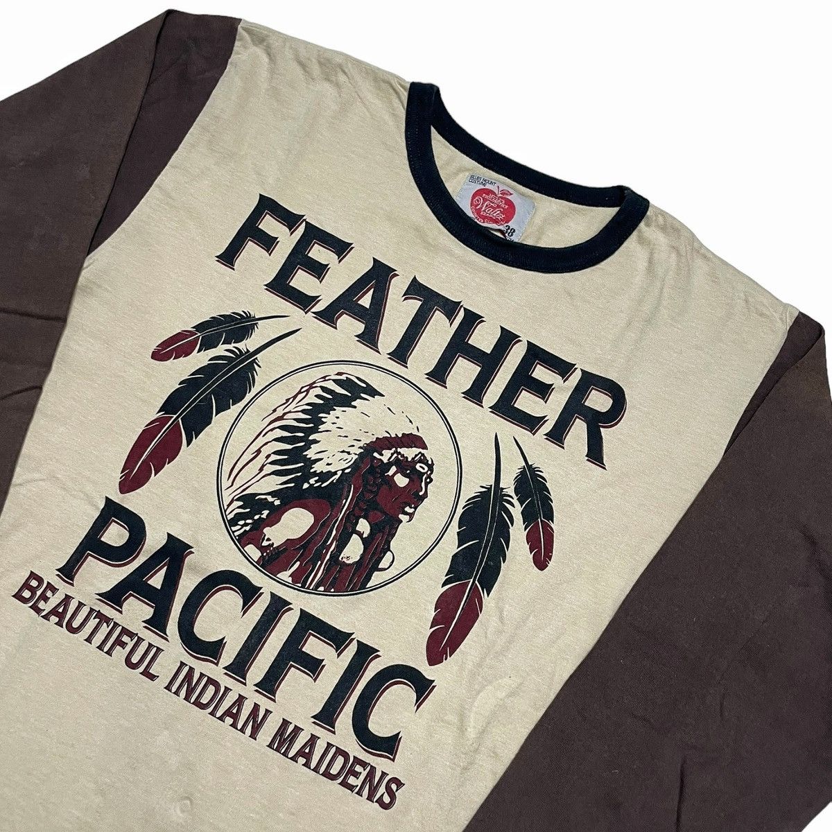 Japanese Brand Rugged Style Raglan Tshirt Indian Head Feather Pacific Size US M / EU 48-50 / 2 - 4 Thumbnail