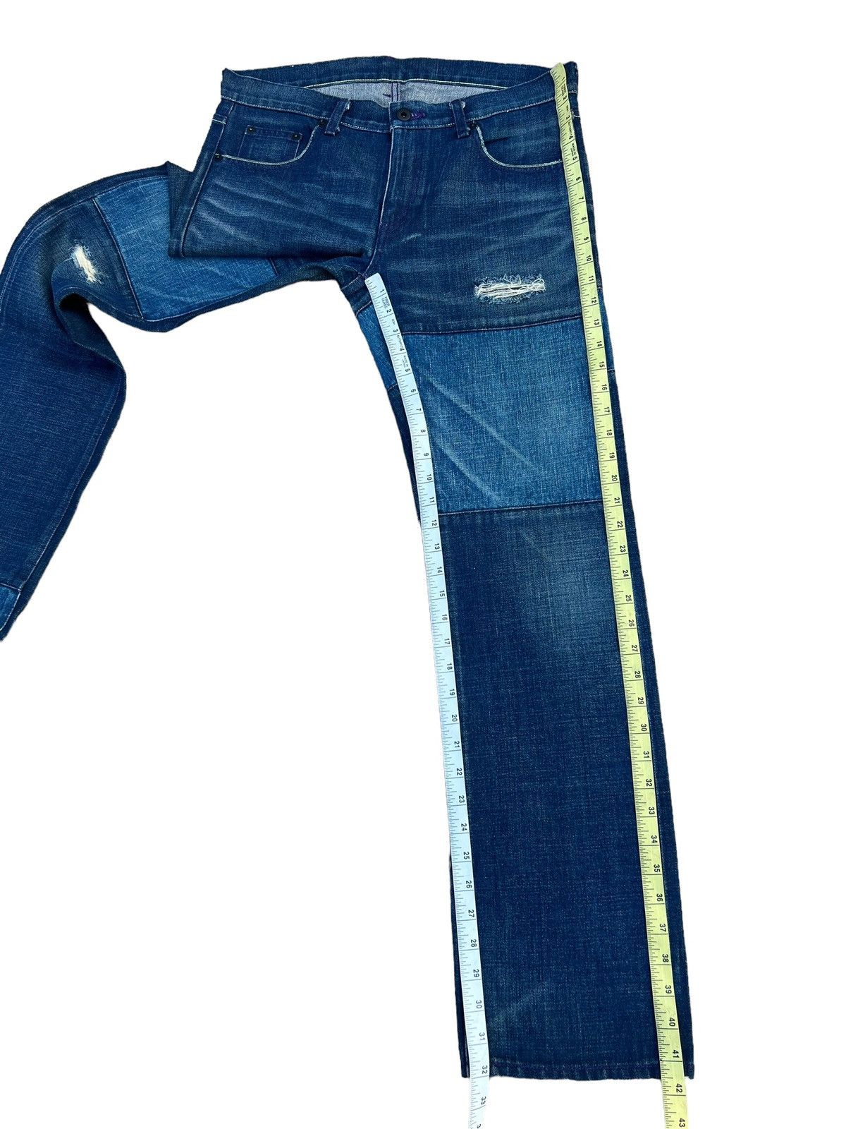 Neighborhood × Vintage RARE!! Vintage Neighborhood Japan Rips Denim Patchwork Jeans Size US 32 / EU 48 - 5 Thumbnail