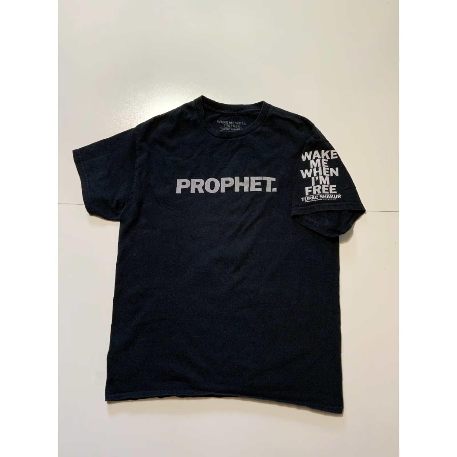Vintage Tupac Shakur Wake Me When I’m Free Museum Experience Prophet Black T-Shirt Sz. M Mens Size US M / EU 48-50 / 2 - 2 Thumbnail