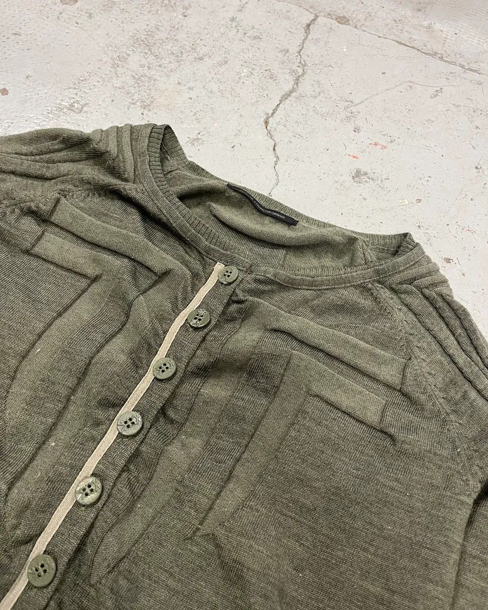 Marithe + Francois Girbaud 2000s Marithé + François Girbaud Olive Green Cardigan Size M / US 6-8 / IT 42-44 - 5 Thumbnail