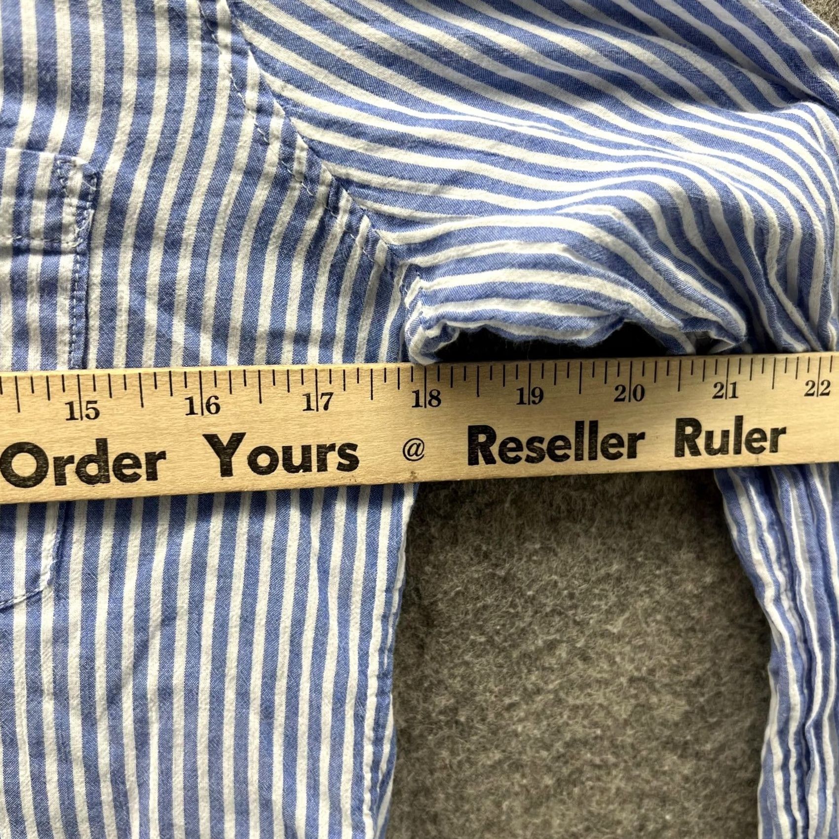 Lilly Pulitzer Lilly Pulitzer Shirt Women XS Blue Striped Cotton Button-Up Preppy Classic Casual Spring/Summer/Winter Womens Size XS / US 0-2 / IT 36-38 - 6 Thumbnail