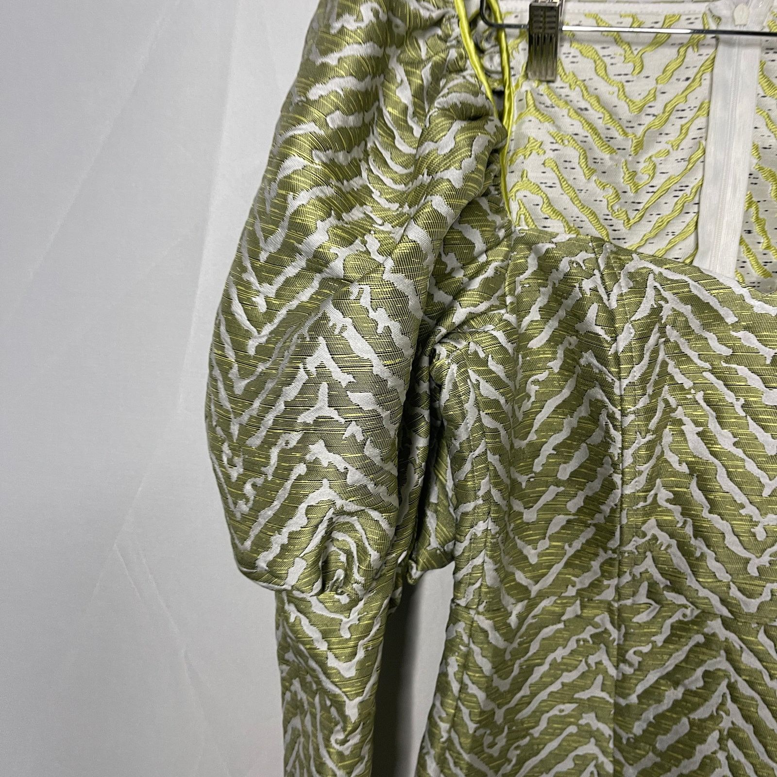 ROTATE Birger Christensen Oksana Jacquard Mini Dress GREEN