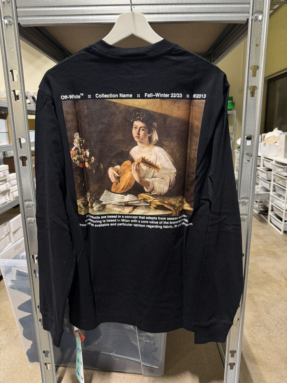 Off-White Caravaggio Lute Long Sleeve T-Shirt NEW 500$