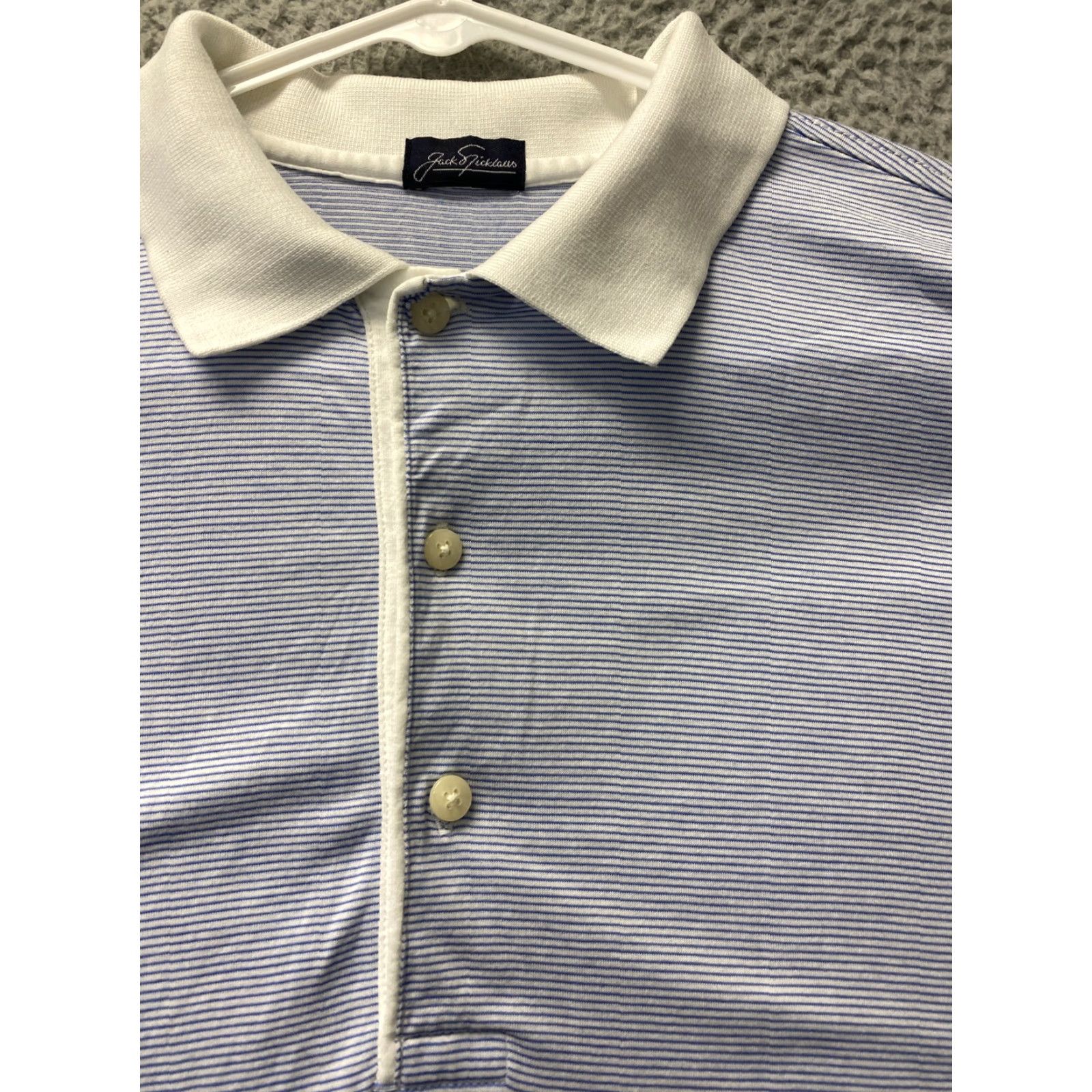 Vintage VINTAGE Nicklaus Polo Shirt Mens XL Short Sleeve Golf Polo Striped Brown 100% Cotton 97-45 Mens XL Size US XL / EU 56 / 4 - 2 Thumbnail