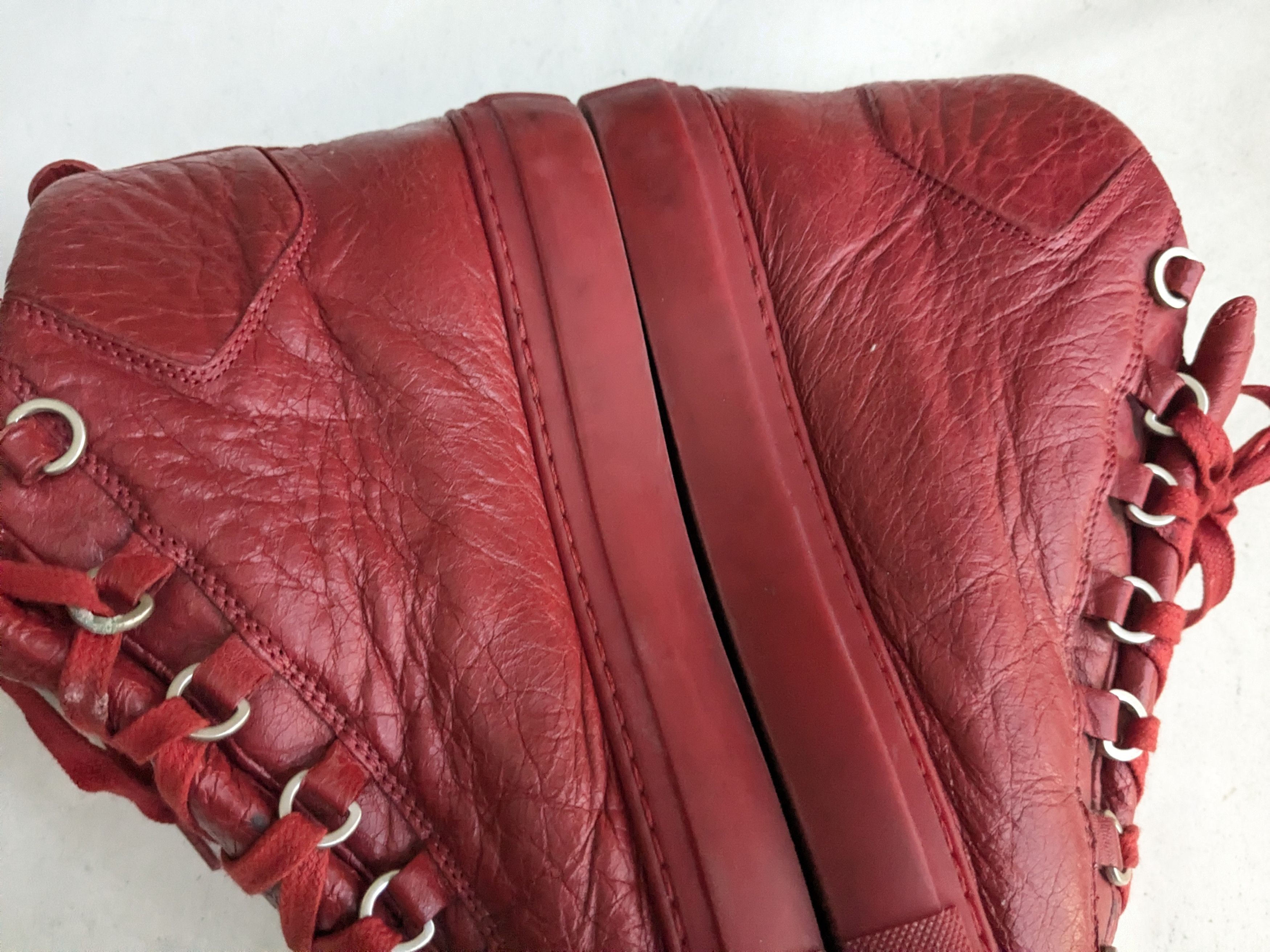 Balenciaga Balenciaga Arena Sneakers Red 11 High Tops Leather Size US 11 / EU 44 - 12 Thumbnail