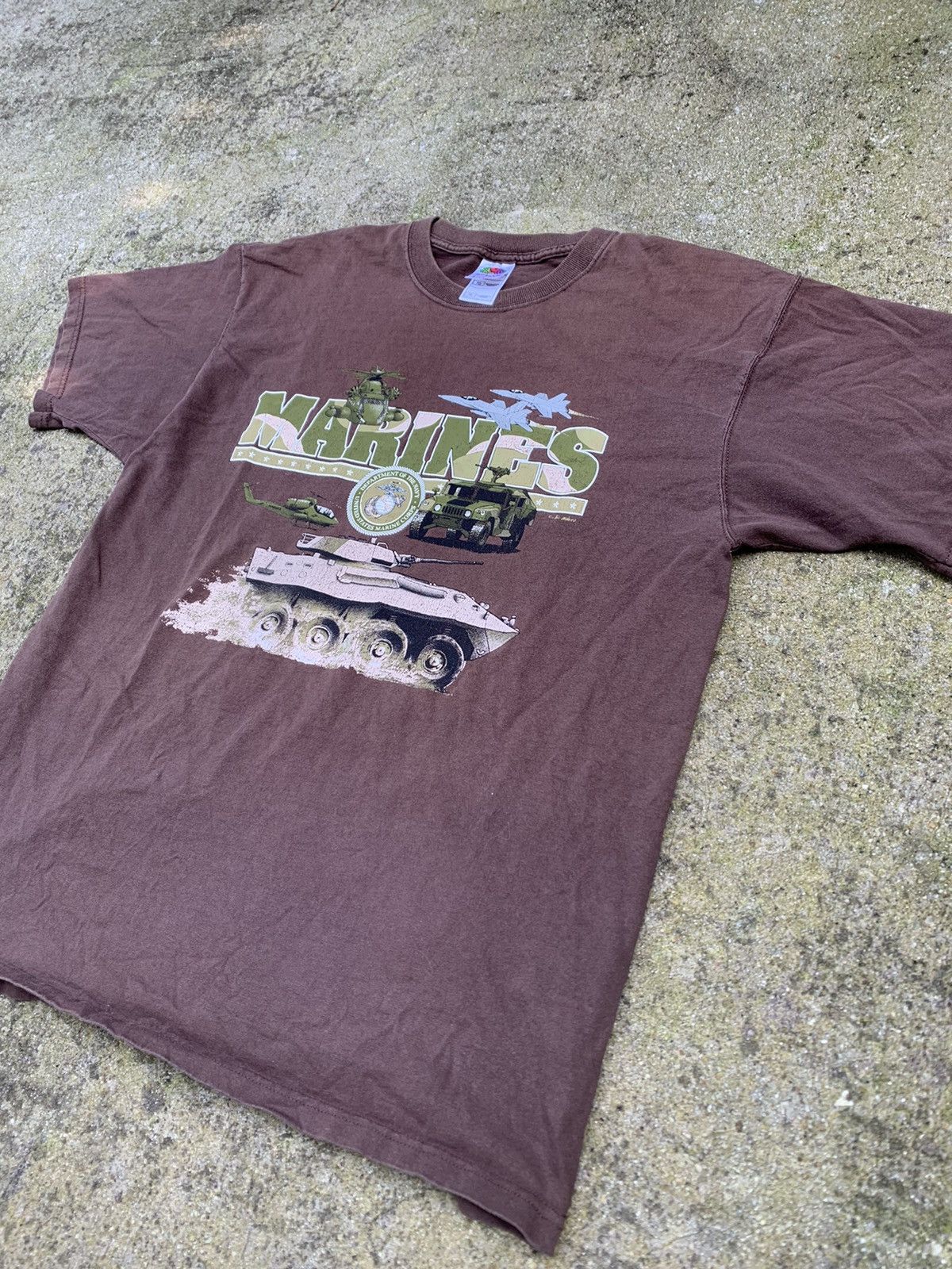 Fruit Of The Loom Vintage USA Marines T Shirt Size US XL / EU 56 / 4 - 3 Thumbnail
