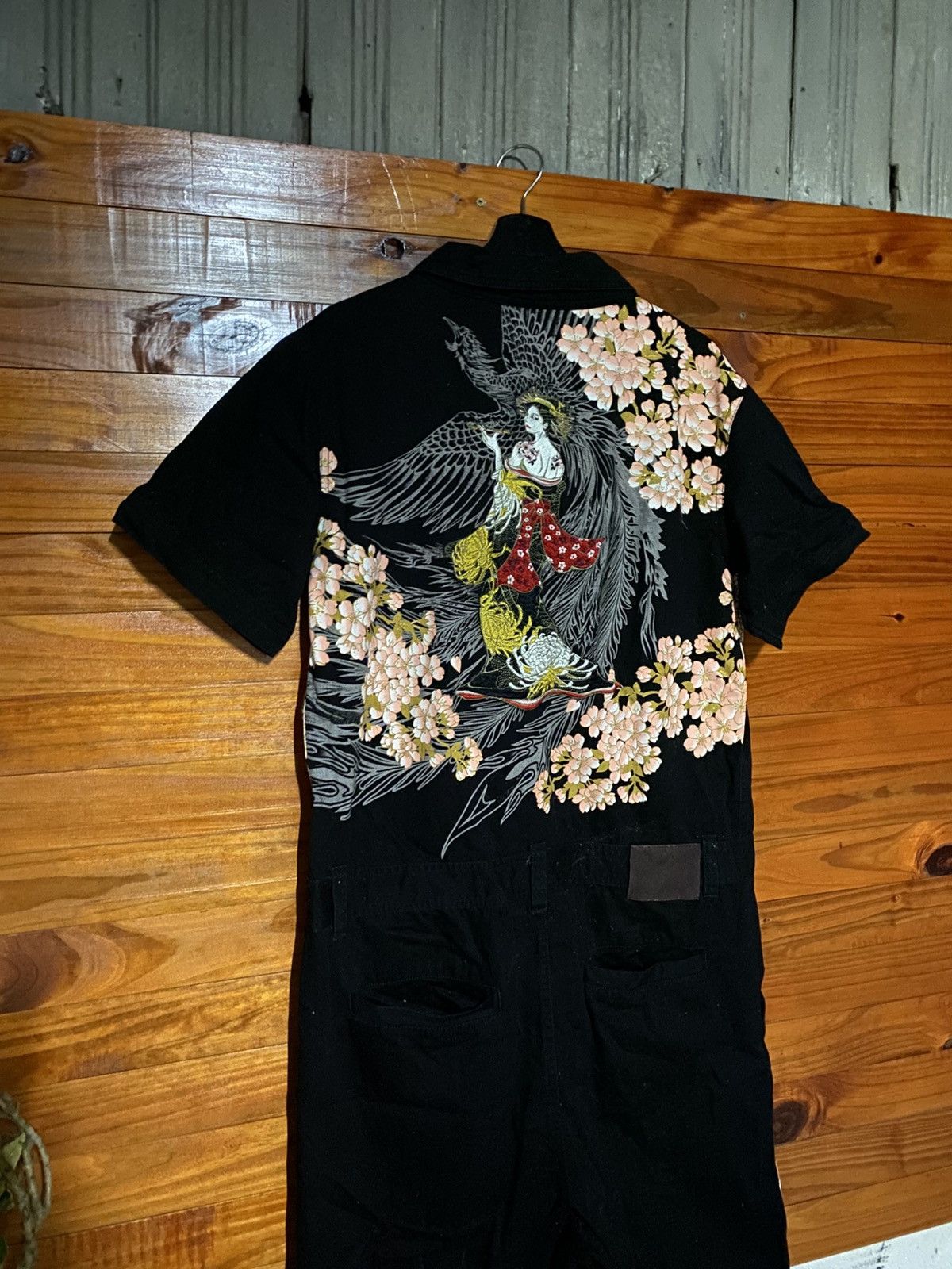 Japanese Brand Japanese Traditional Embroidered Phoenix Sakura Short-Sleeve Size US 40 / EU 56 - 11 Thumbnail