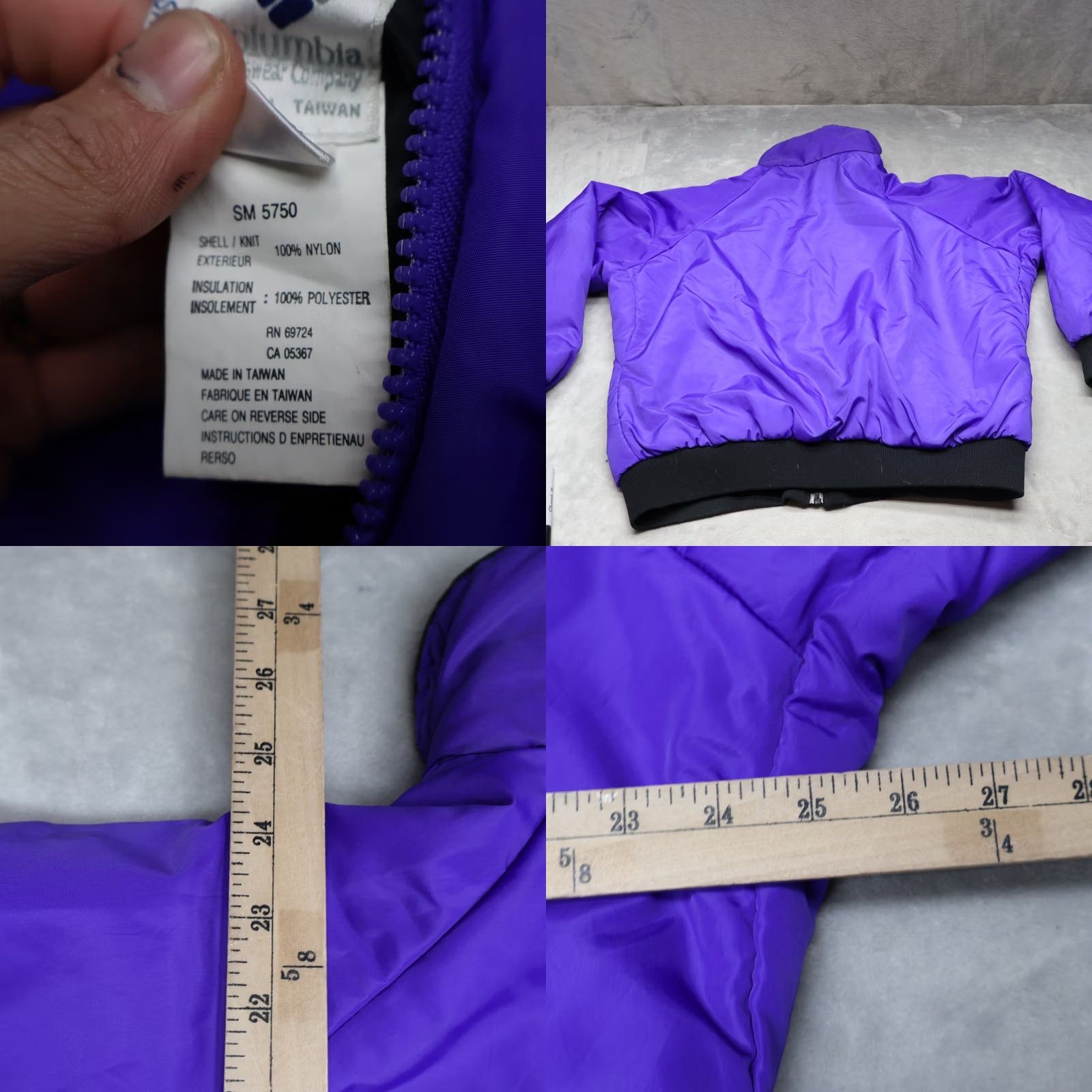 Rains VINTAGE Columbia Jacket Mens XL Purple Insulated Full Zip 90s Size US XL / EU 56 / 4 - 8 Thumbnail