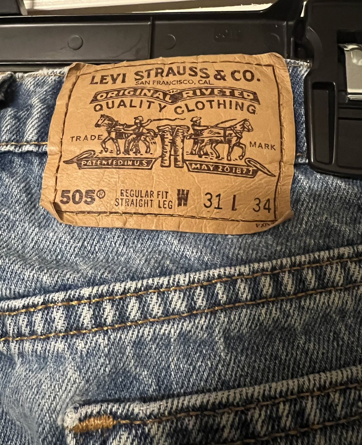 Levi's Vintage Levi’s 505 Orange Tab Jeans Size US 30 / EU 46 - 7 Thumbnail