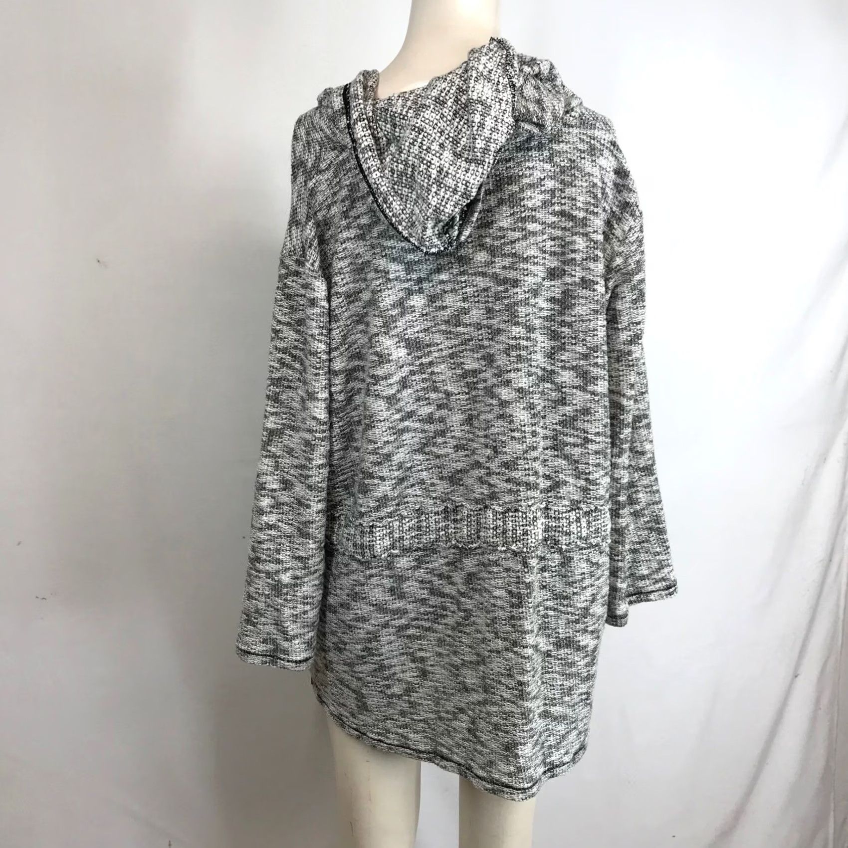 Soft Surroundings VINTAGE Soft Surroundings Marled Knit Hooded Cardigan Vest Open Front Pockets XL Size XL / US 12-14 / IT 48-50 - 5 Thumbnail