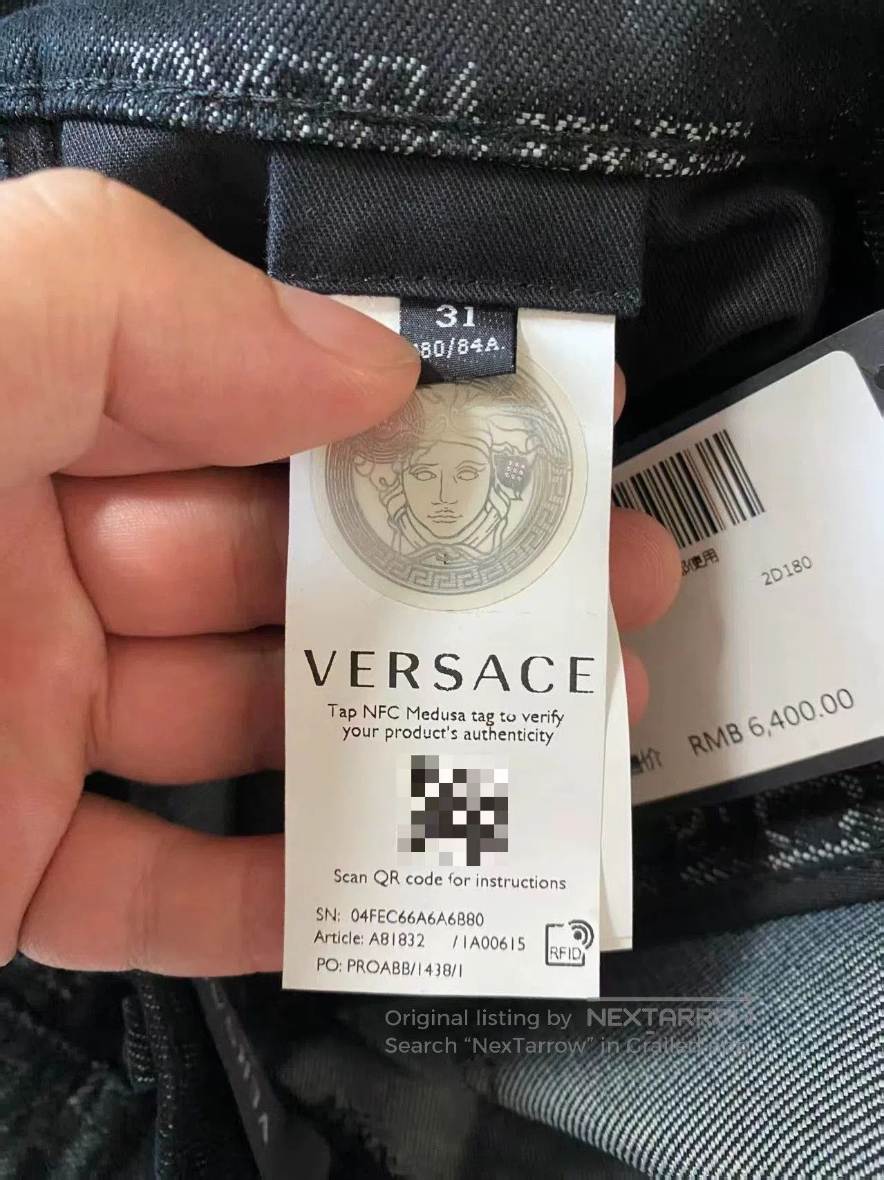 Versace Versace Washed Denim Pants. Size US 31 - 5 Thumbnail