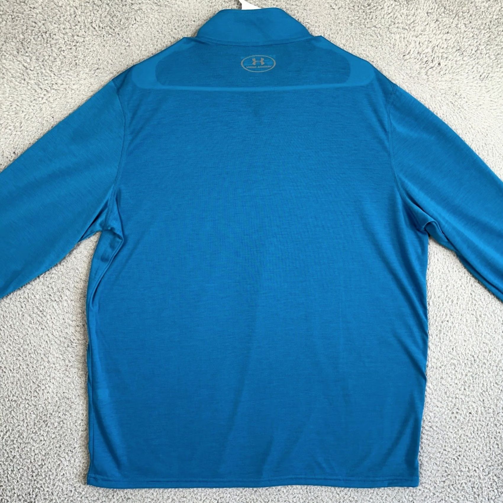 Under Armour Under Armour HeatGear Shirt Mens XL Blue Loose Quarter Zip Pullover Size US XL / EU 56 / 4 - 3 Thumbnail