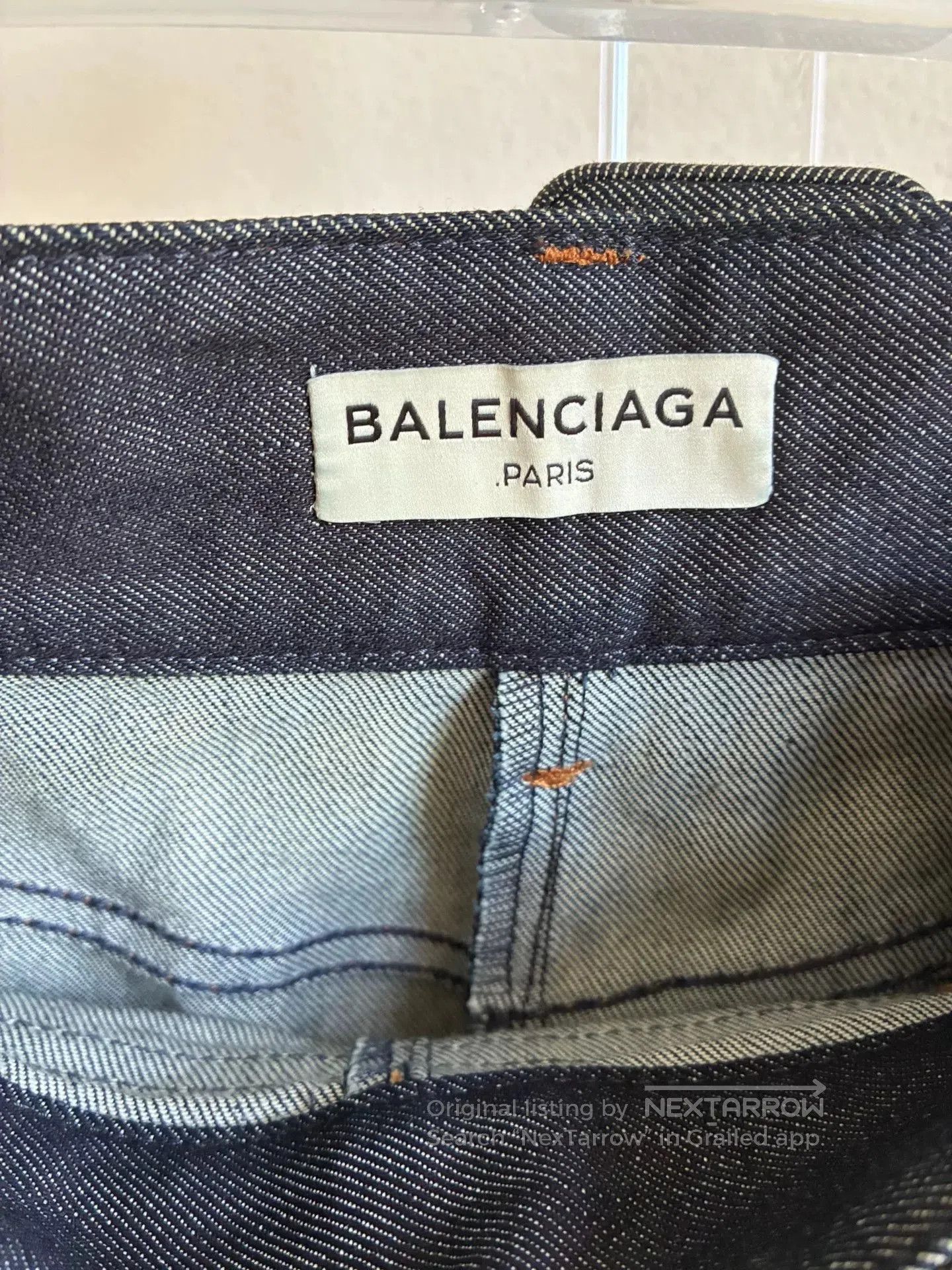 Balenciaga Balenciaga Paris Denim Shorts. Size 35" - 3 Thumbnail