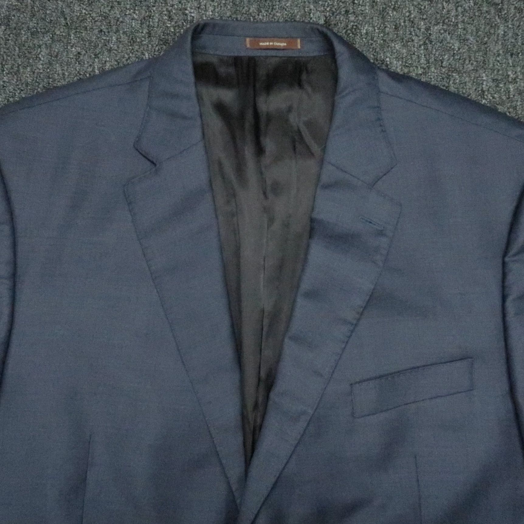 Peter Millar Peter Millar Blazer Mens 46R Blue Wool Double-Vented Jacket Coat Notch Lapel Regular Fit- 2 Piece Casual Business Wedding Blazer Mens Size 46R - 2 Thumbnail