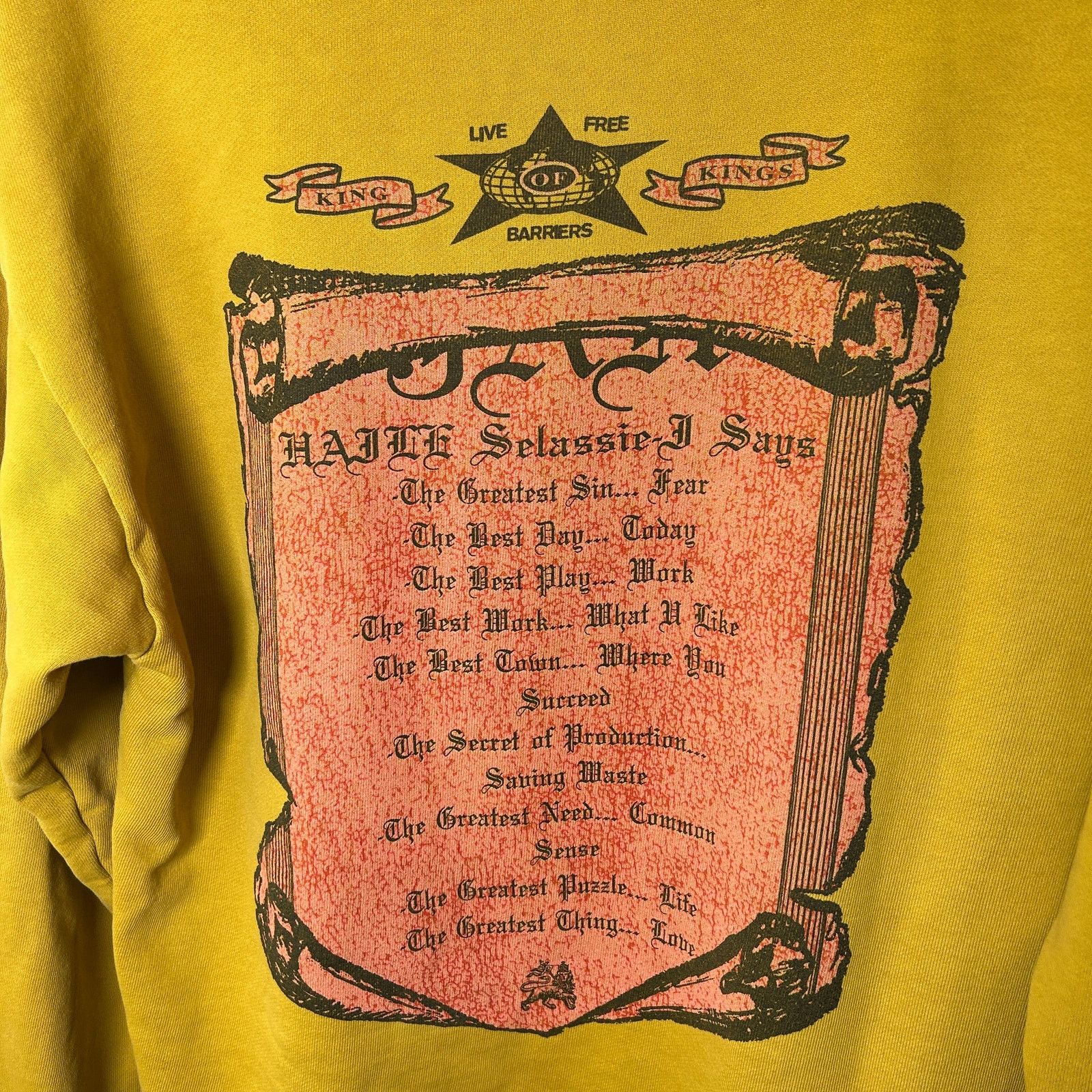 Barriers Barriers 'King of Kings' Yellow Graphic Hoodie Size M Size US M / EU 48-50 / 2 - 7 Thumbnail