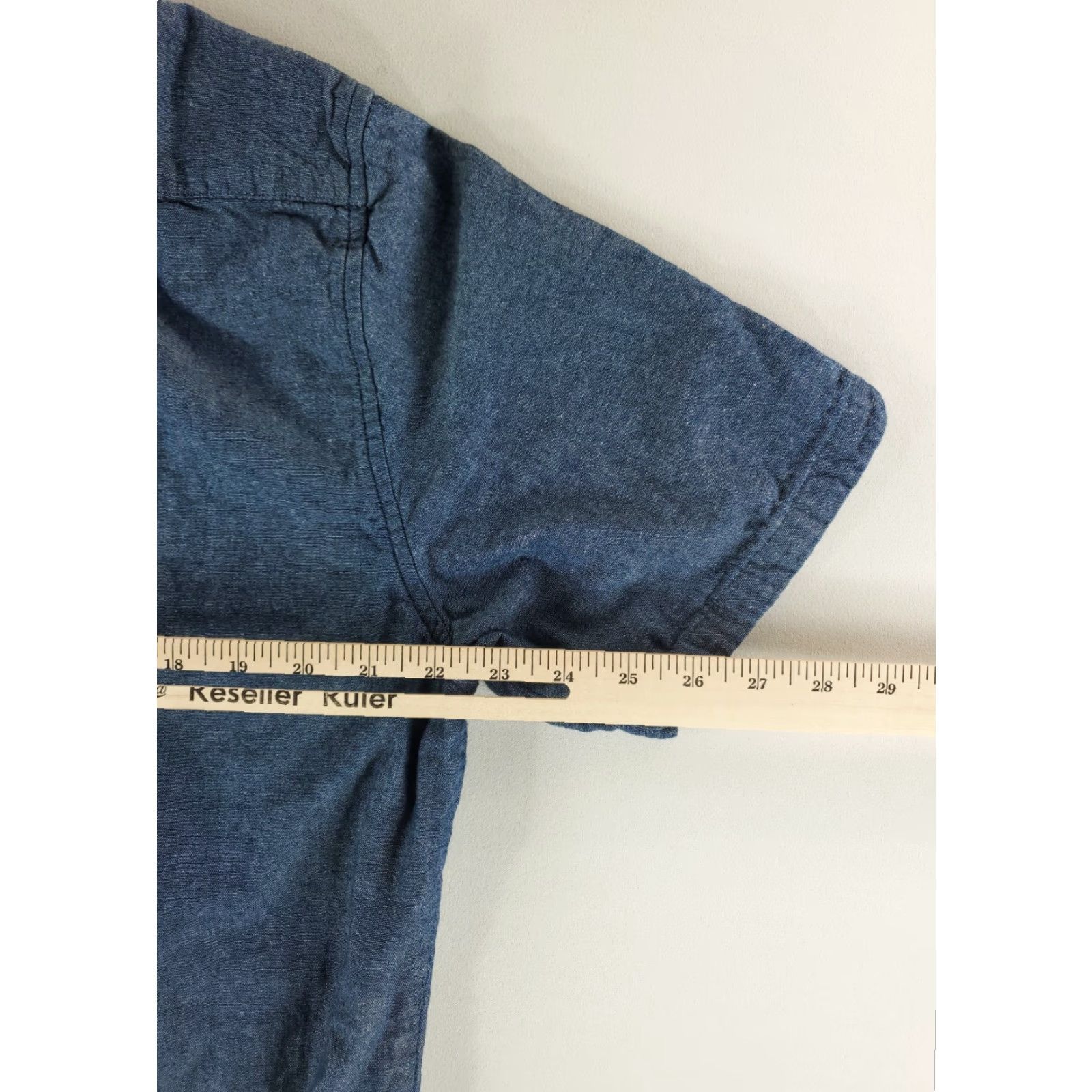 Vintage Wellen Shirt Denim Gentleman's Button Down Made USA Double Knit Blue Mens XL Shirt Size US XL / EU 56 / 4 - 6 Thumbnail