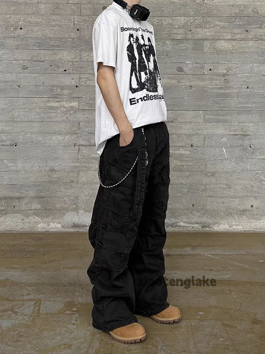 Designer Unisex outdoor utility loose baggy punk grunge pants Size US 30 / EU 46 - 2 Thumbnail