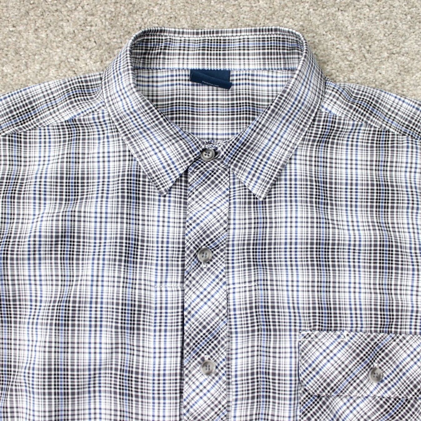Propper PROPPER Shirt Mens Large Regular Black/Blue Button-Down Long Sleeve Size US L / EU 52-54 / 3 - 6 Thumbnail