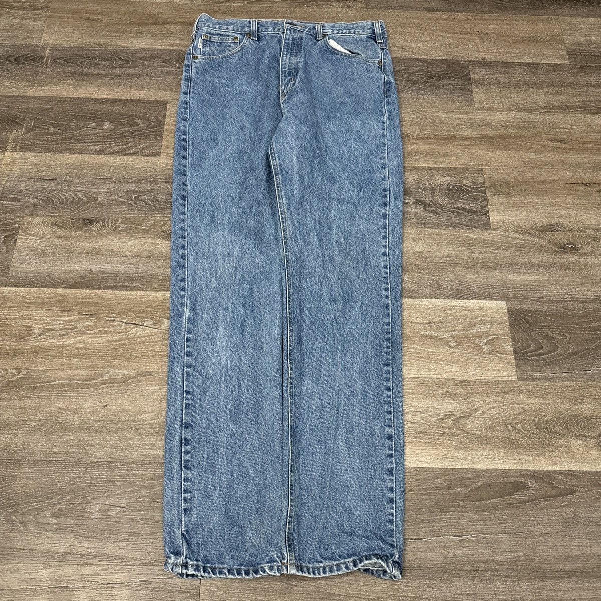 Carhartt × Vintage Vintage Y2K essential Carhartt navy blue denim jeans Size US 36 / EU 52 - 2 Thumbnail