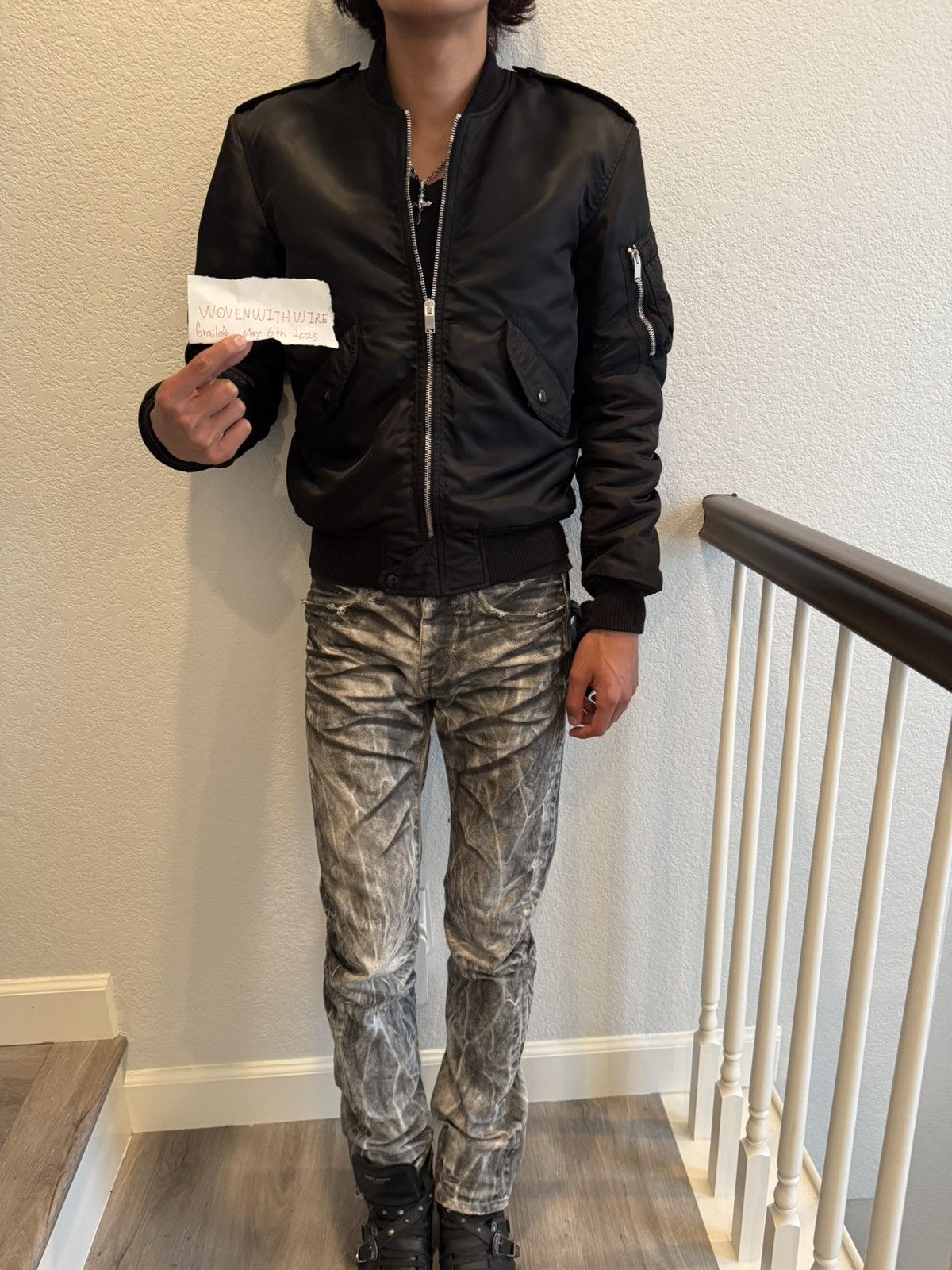 Hedi Slimane Hedi Slimane SLP 2015 MA-1 Pilot basic flight bomber jacket Size US S / EU 44-46 / 1 - 1 Thumbnail