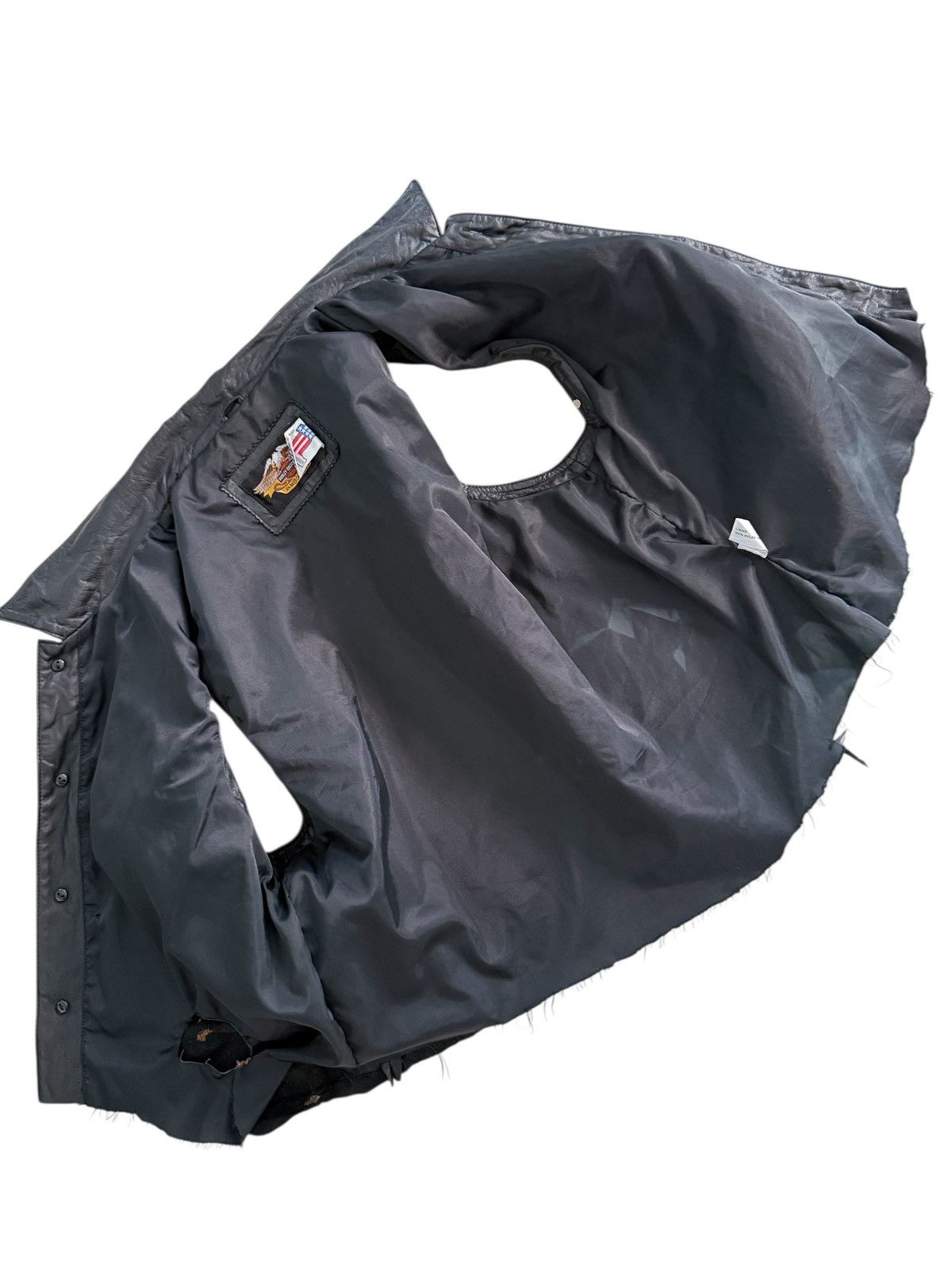 Harley Davidson Vintage leather☠️ PUNK 80's HARLEY DAVIDSON Biker VEST Size US L / EU 52-54 / 3 - 5 Thumbnail