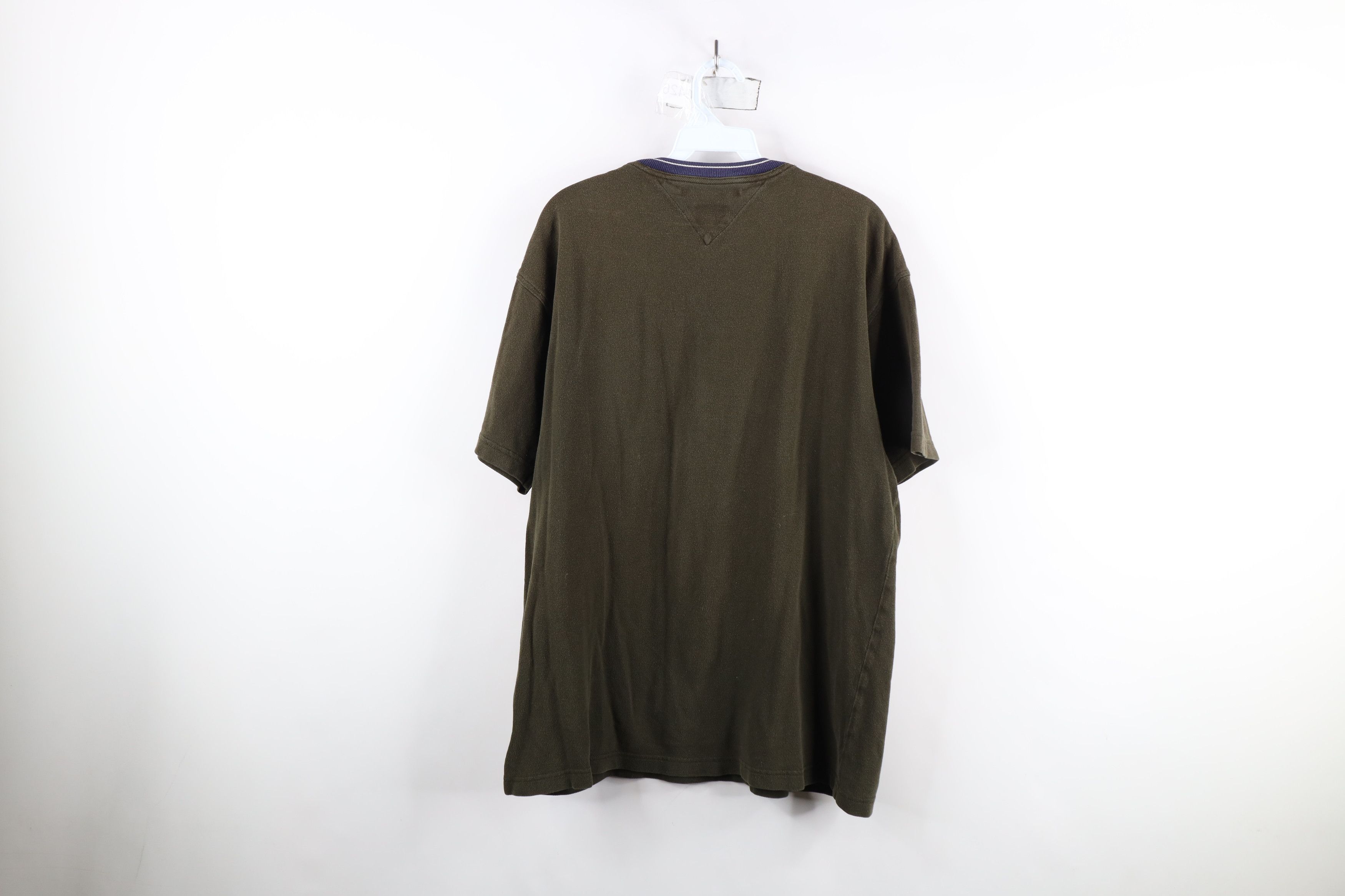 Tommy Hilfiger × Vintage Vintage 90s Tommy Hilfiger Pique Cotton Heavy T-Shirt Green Size US M / EU 48-50 / 2 - 9 Thumbnail