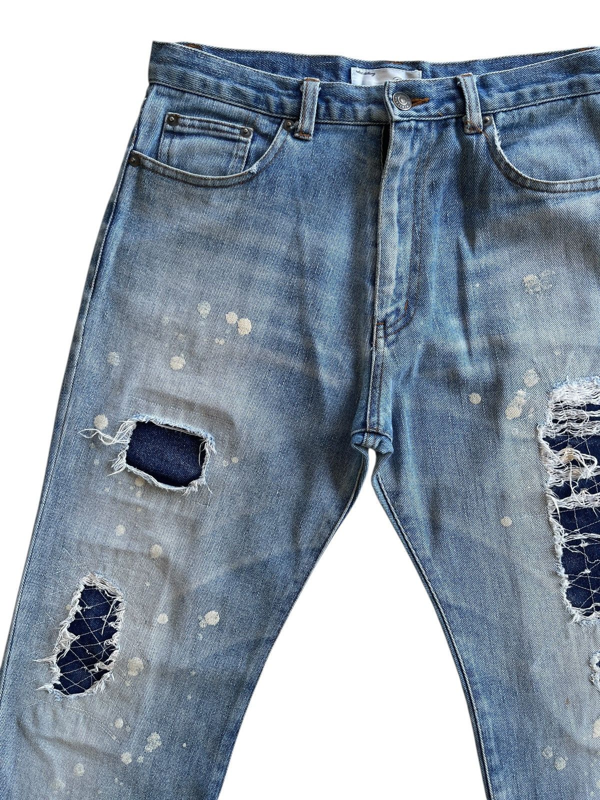 Japanese Brand Japanese TTU Distressed Paint Splatters Patchwork Denim Size US 29 - 4 Thumbnail