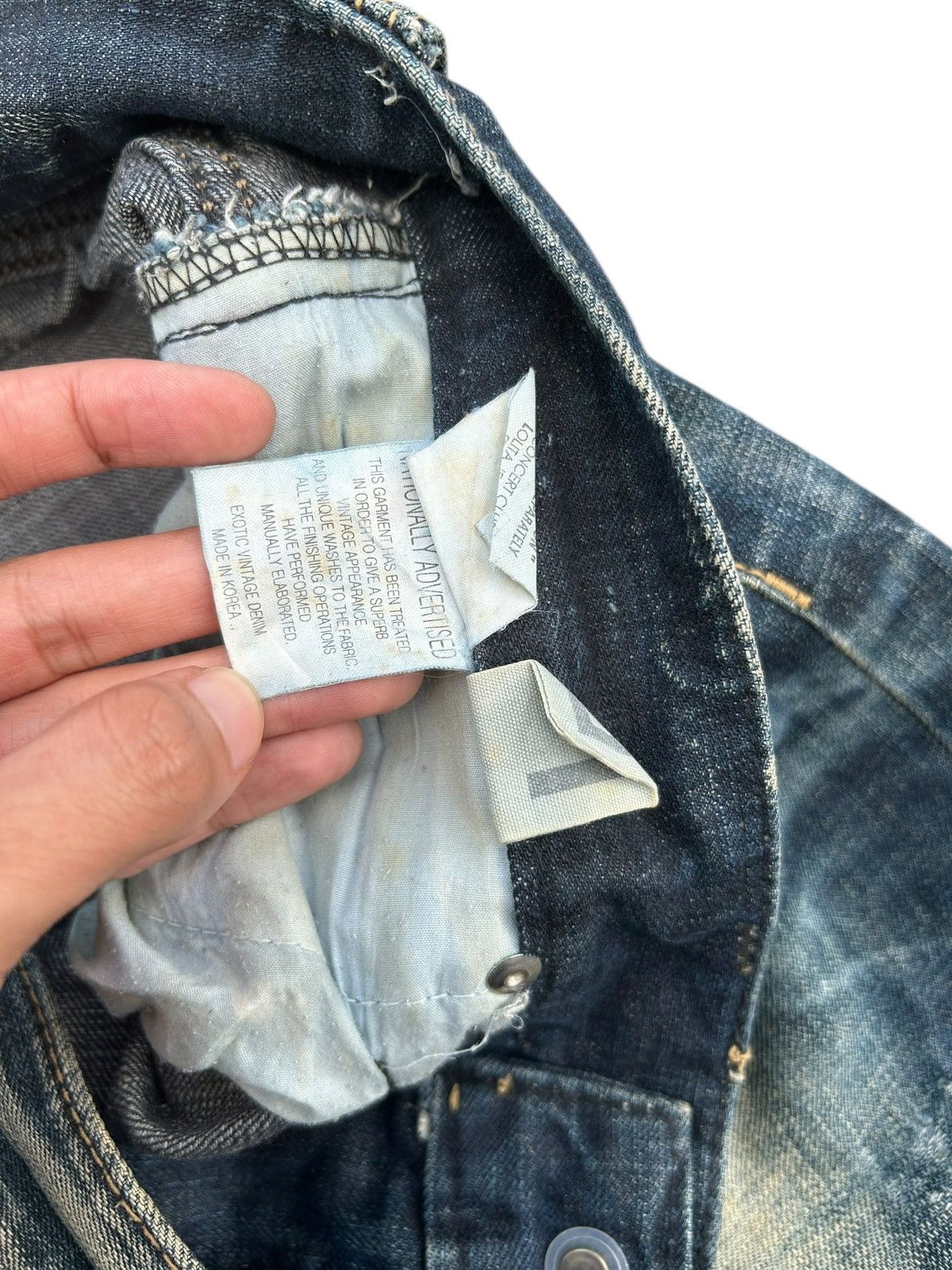 Kapital Flare Yoshitomo Nara Lolita Distressed Denim Jeans Size US 34 / EU 50 - 14 Thumbnail