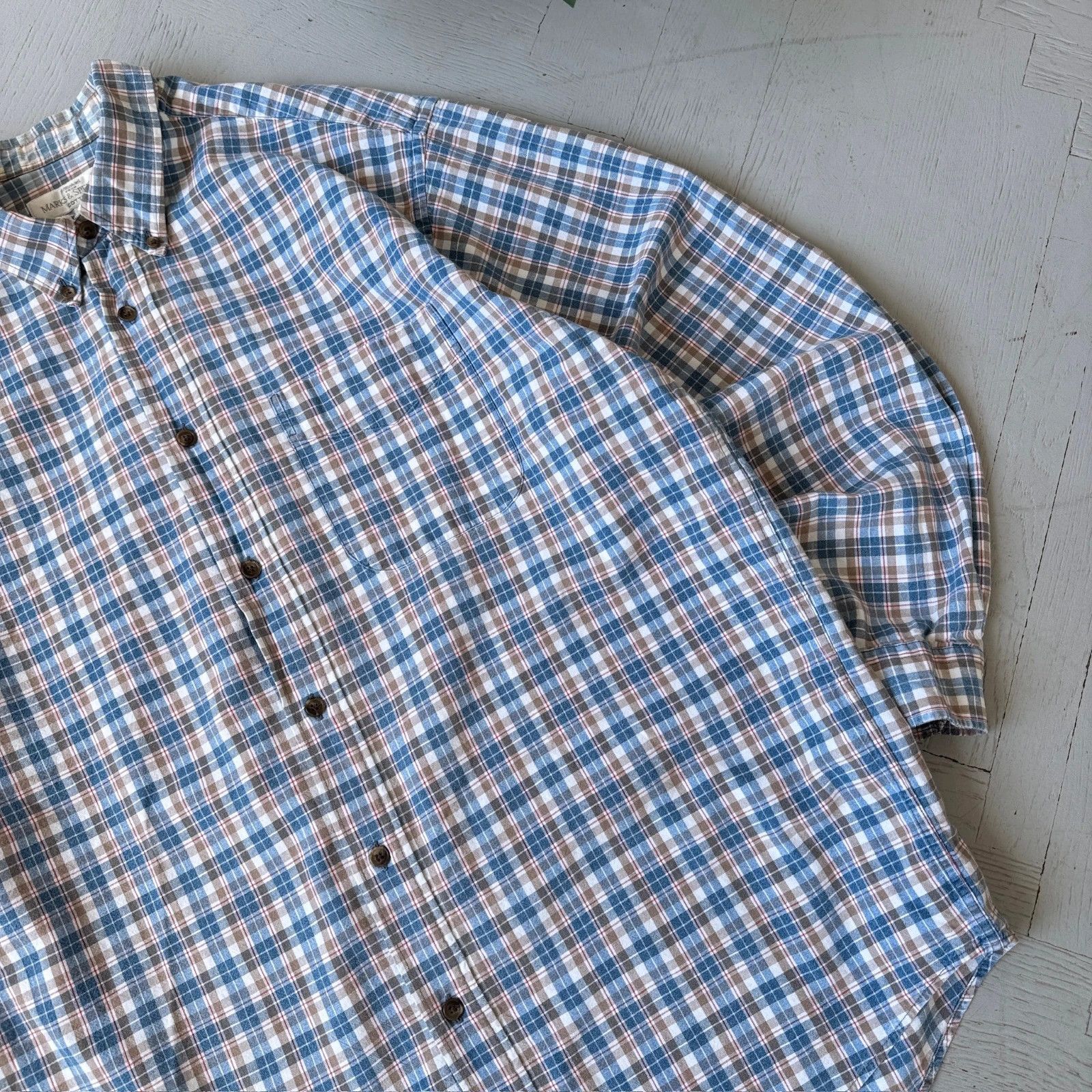 Vintage Vintage St Michael Preppy Button Up Cotton Oxford Shirt Size US M / EU 48-50 / 2 - 3 Thumbnail