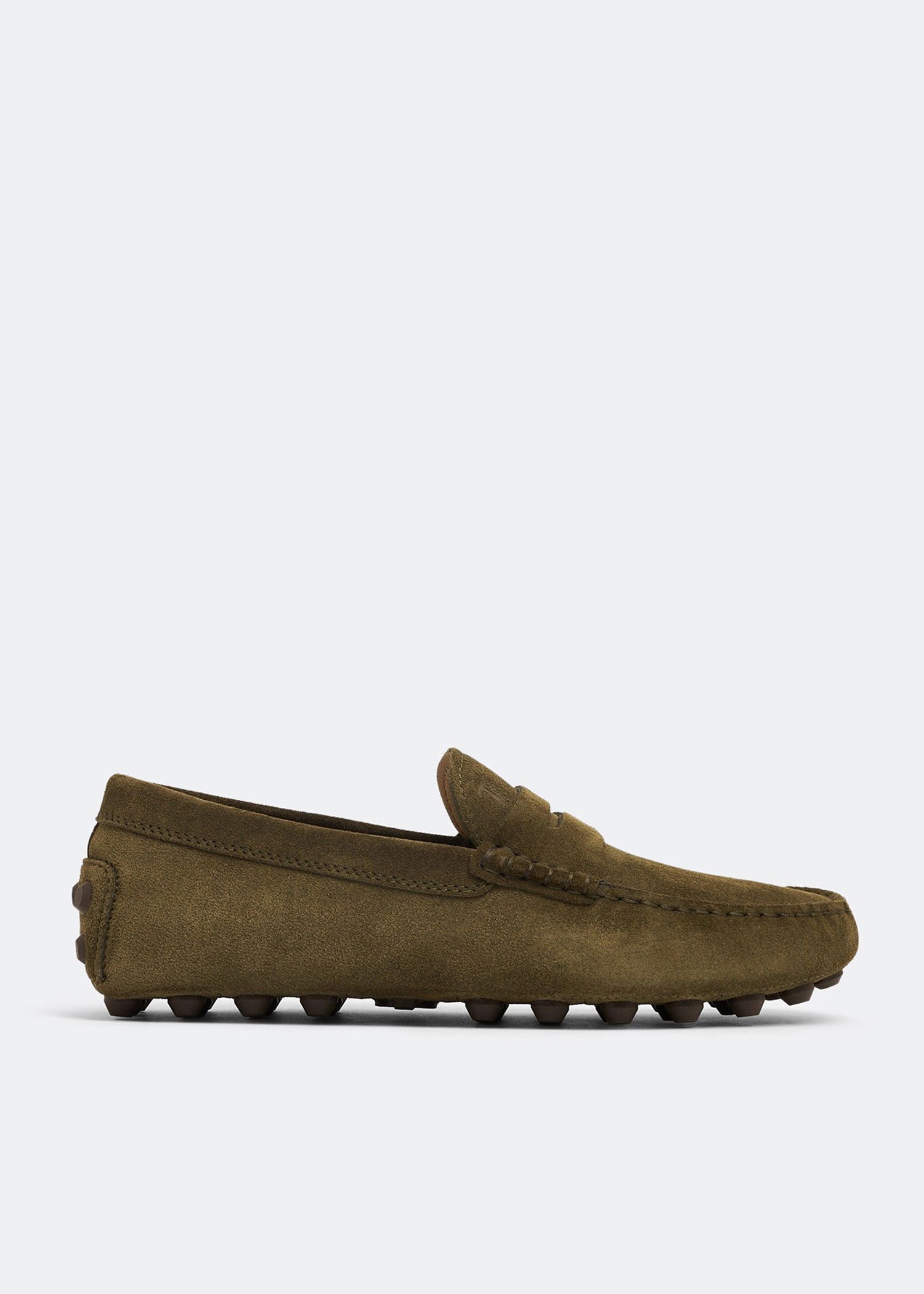 Tod's o1s22i1n0325 Suede Loafers in Olive Green Size US 7 / EU 40 - 1 Thumbnail
