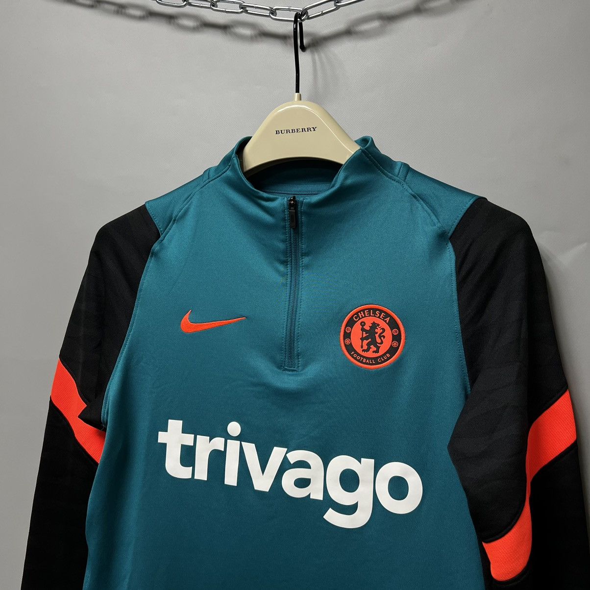 Chelsea Soccer × Nike Nike F.C Chelsea Pre Match 1/4 Zip Top 2021/22 long sleeve Size US XS / EU 42 / 0 - 2 Thumbnail