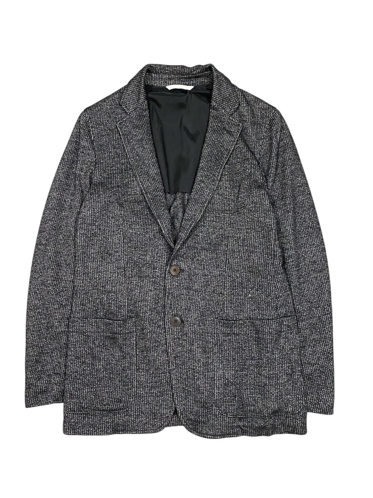 Armani Collezioni Armani Collezioni Textured Wool Blend Knit Blazer Jacket Size US L / EU 52-54 / 3 - 1 Thumbnail