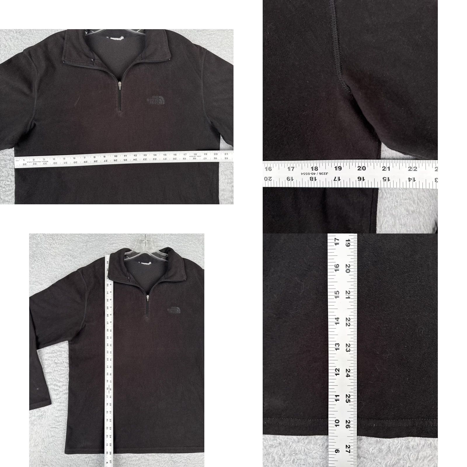 The North Face The North Face Fleece Pullover Mens Large Black Quarter Zip Lightweight Top Shirt Size US S / EU 44-46 / 1 - 8 Thumbnail