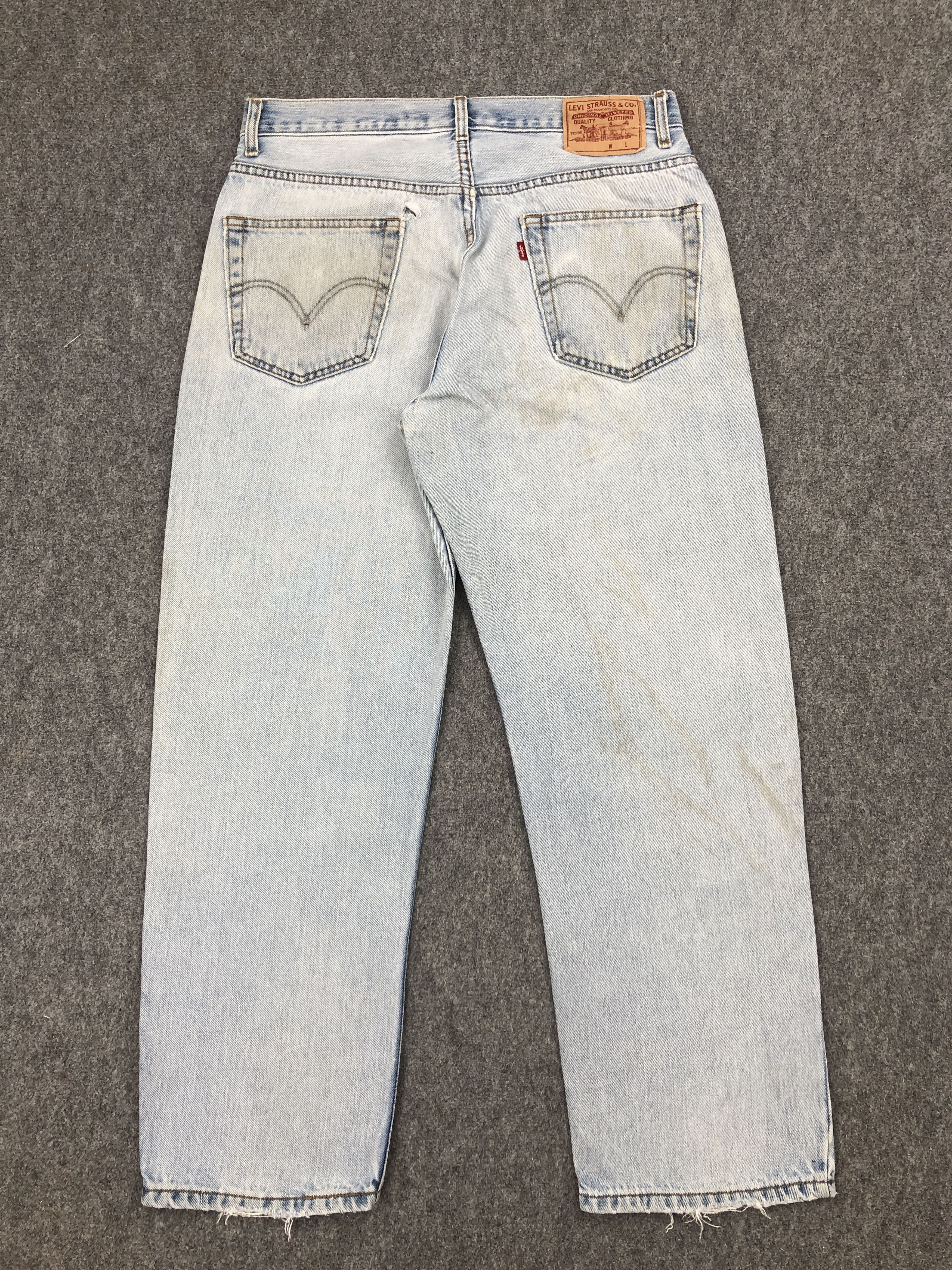 Levi's × Vintage Vintage Levis 550 Light Washed Jeans Size US 33 - 3 Thumbnail