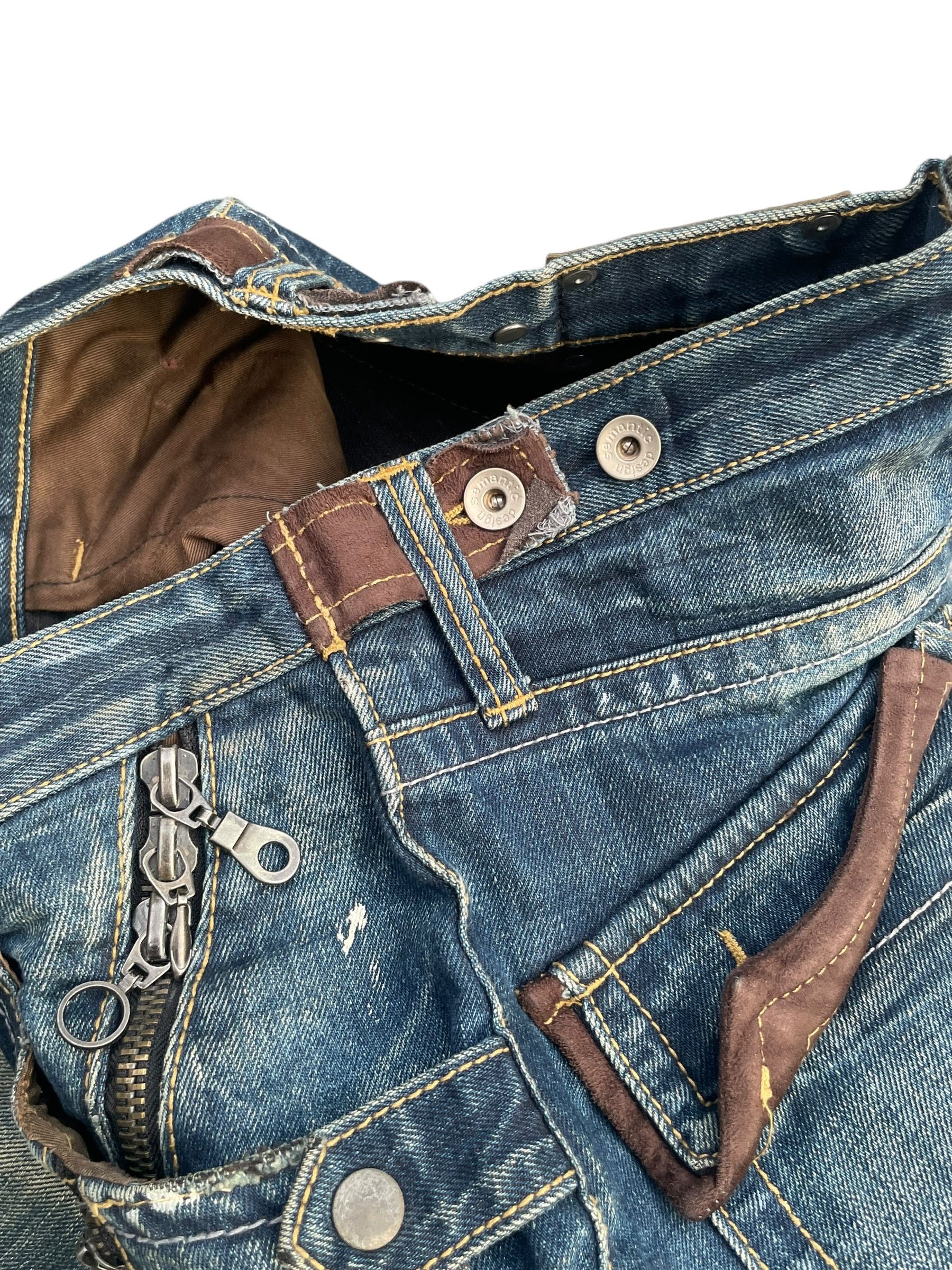 Japanese Brand Semantic Design Flare Custom Denim Size US 32 / EU 48 - 7 Thumbnail