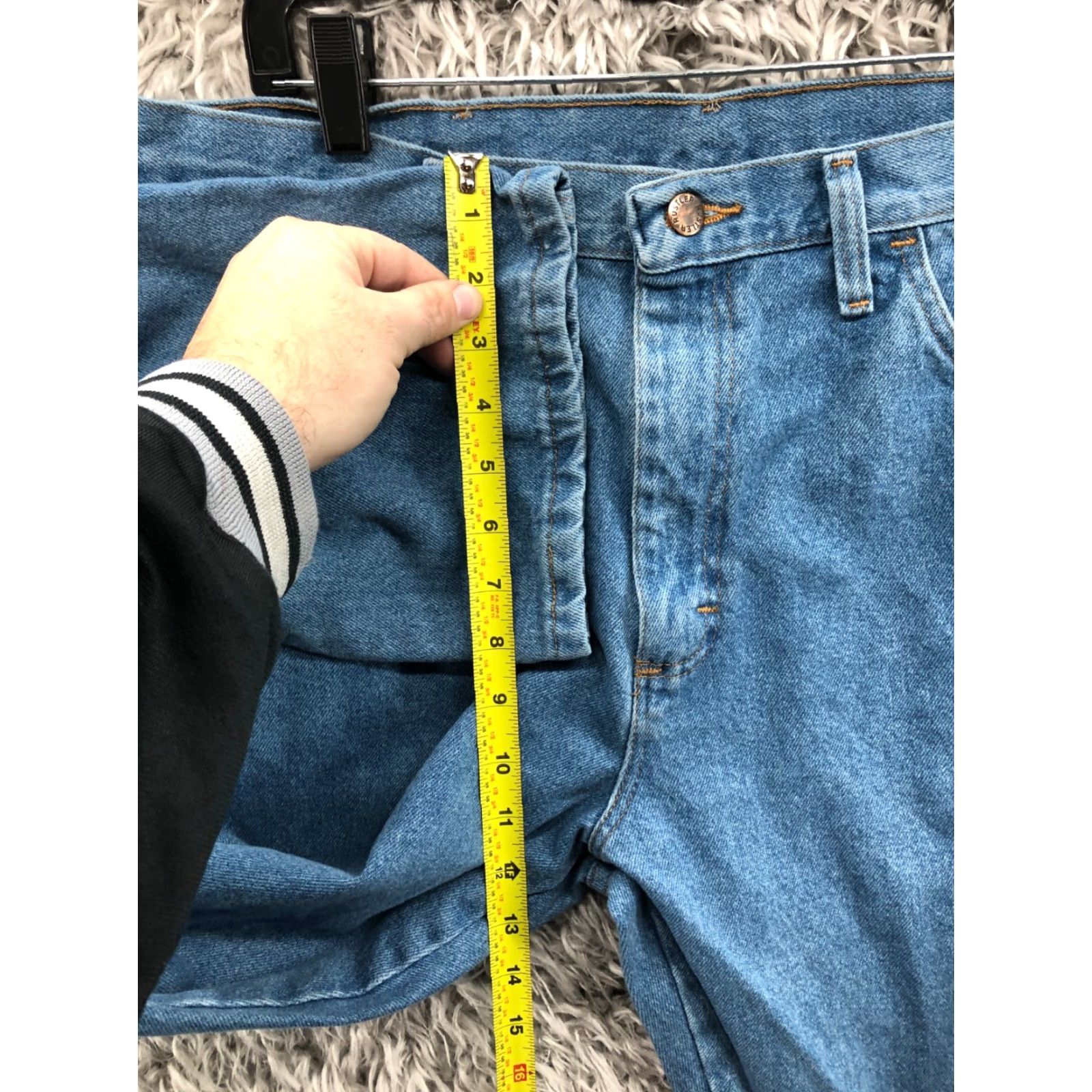 Denime Rustler Jeans 36x30 Mens Mid Rise Straight Leg Blue Denim Size US 36 / EU 52 - 4 Thumbnail