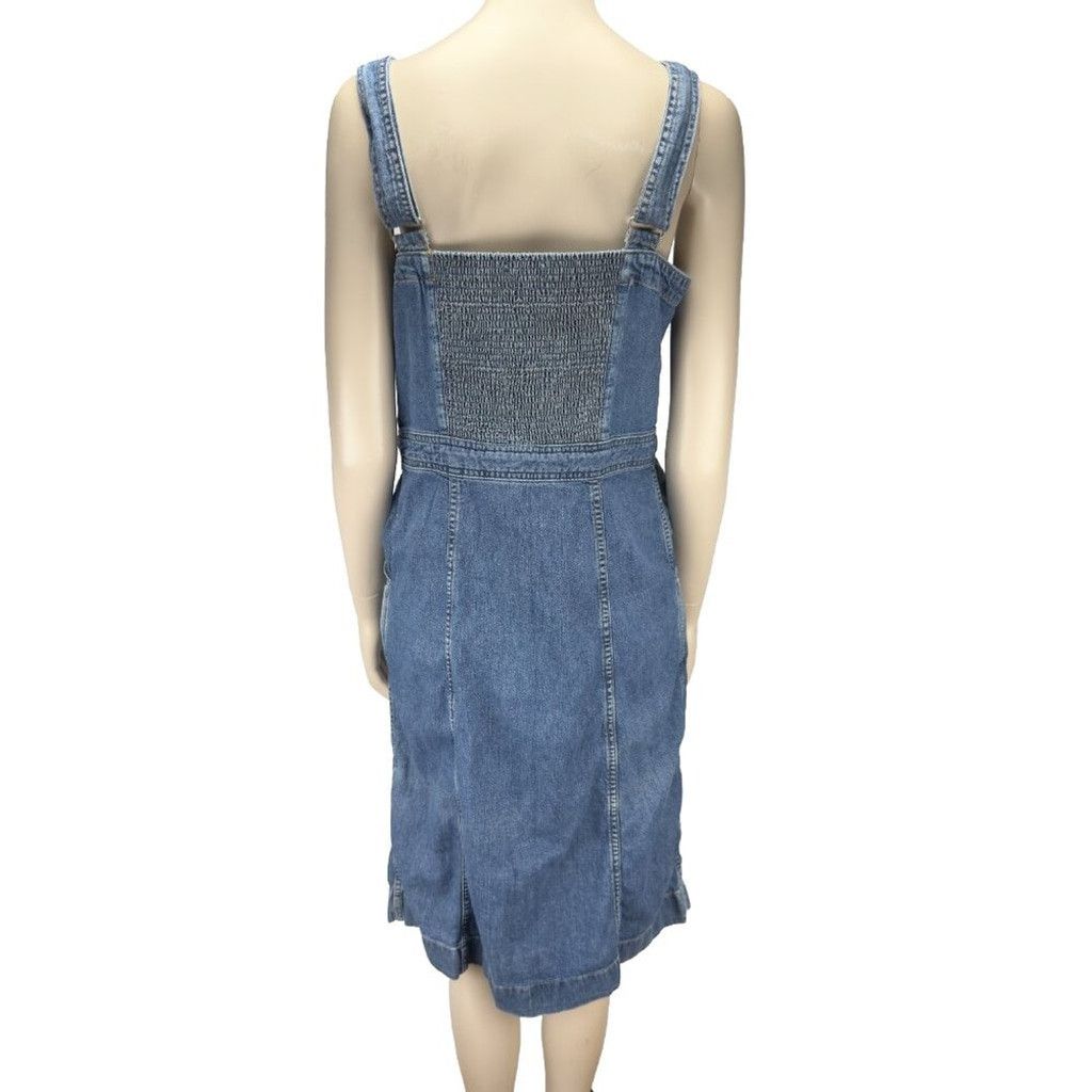 Levi's LEVI'S Denim Thick Sheath Buttoned Pockets Midi Blue Dress M Size M / US 6-8 / IT 42-44 - 2 Thumbnail