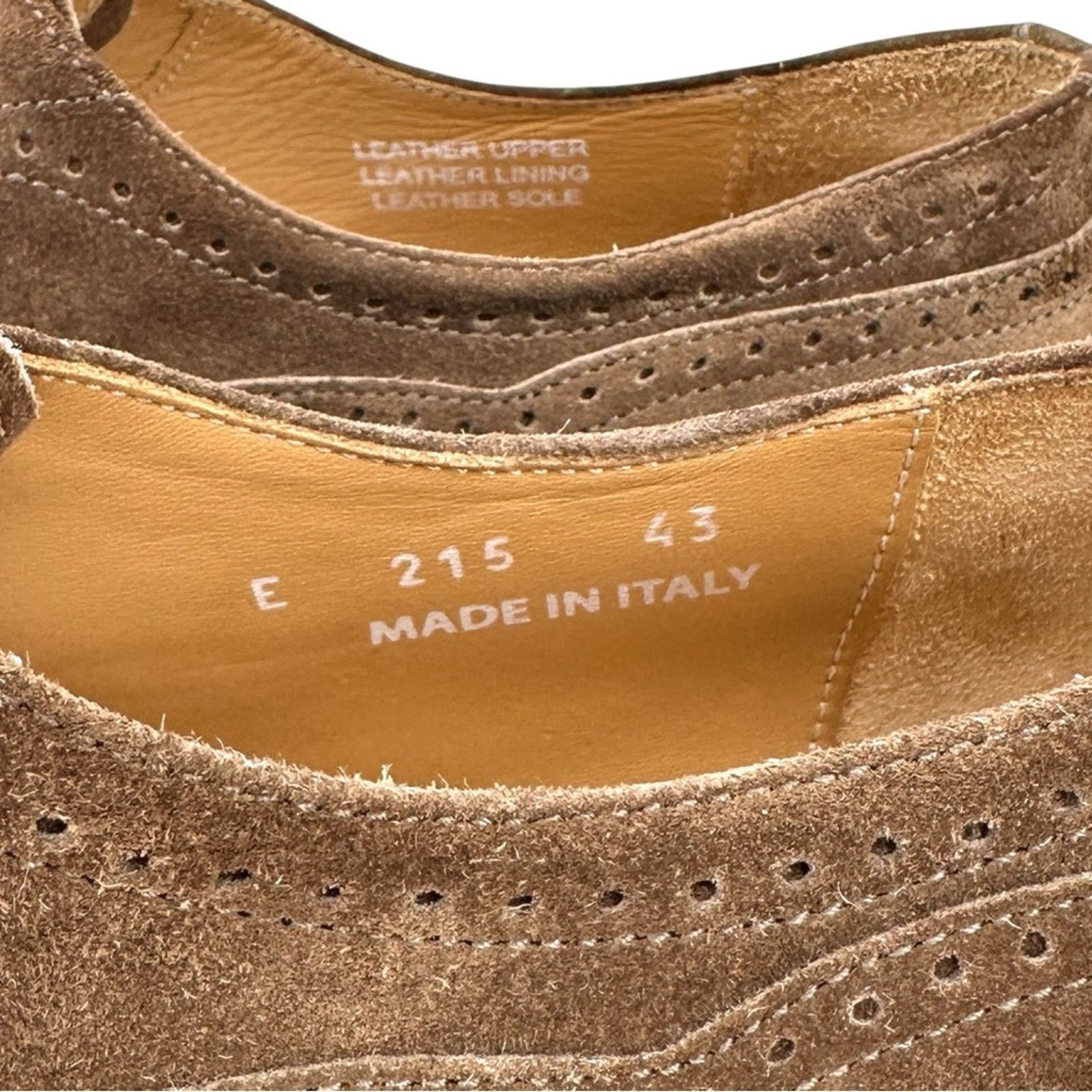 Other Calzoleria Toscana Suede Leather Brogue Cup Toe Oxfords Size US 10 / EU 43 - 7 Thumbnail
