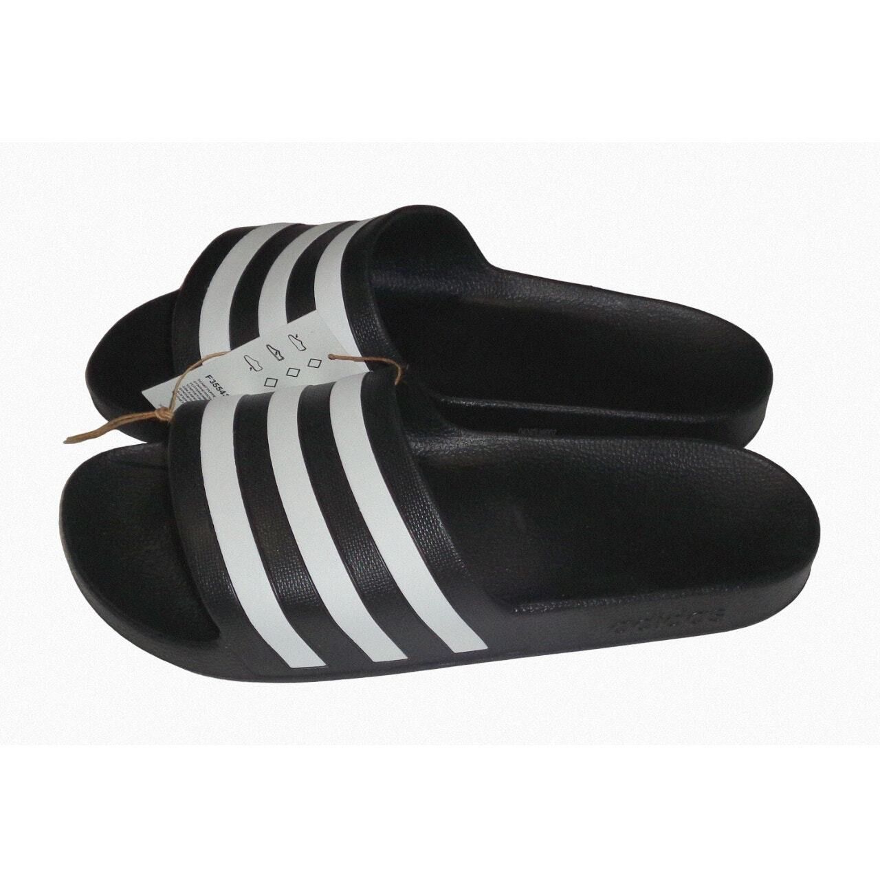 Adidas New Adidas Adilette Aqua Black Slip On Sandals Shoes Mens 10 Size US 10 / EU 43 - 3 Thumbnail