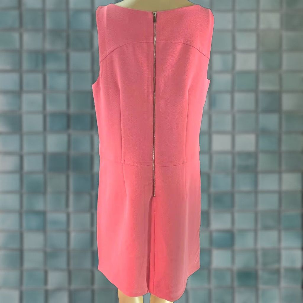Ann Taylor Ann Taylor Dress Womens Pink Sleeveless Round Neck Short Shift Size 12 Size 34" / US 12 / IT 48 - 1 Thumbnail