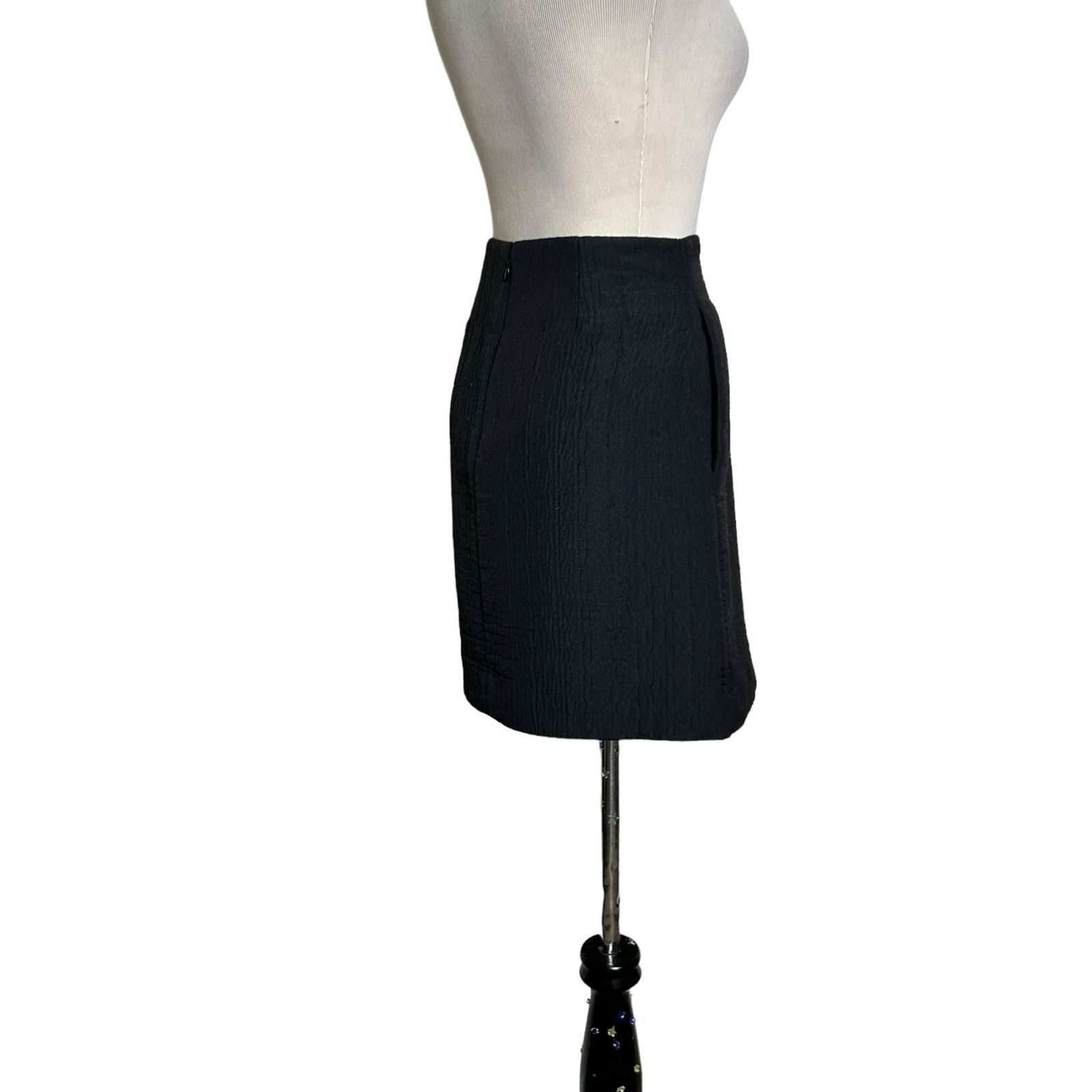 Cos COS black textured high waist mini skirt size 4 Size 27" / US 4 / IT 40 - 12 Thumbnail