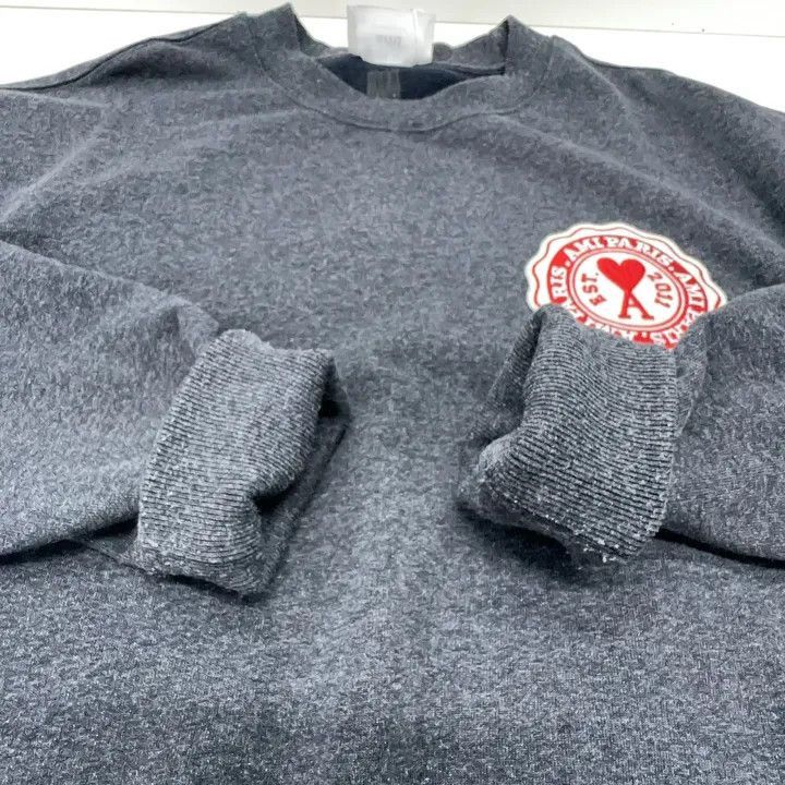 AMI AMIPARIS Heart Label Crewneck Sweatshirt -2507 Size US M / EU 48-50 / 2 - 8 Thumbnail