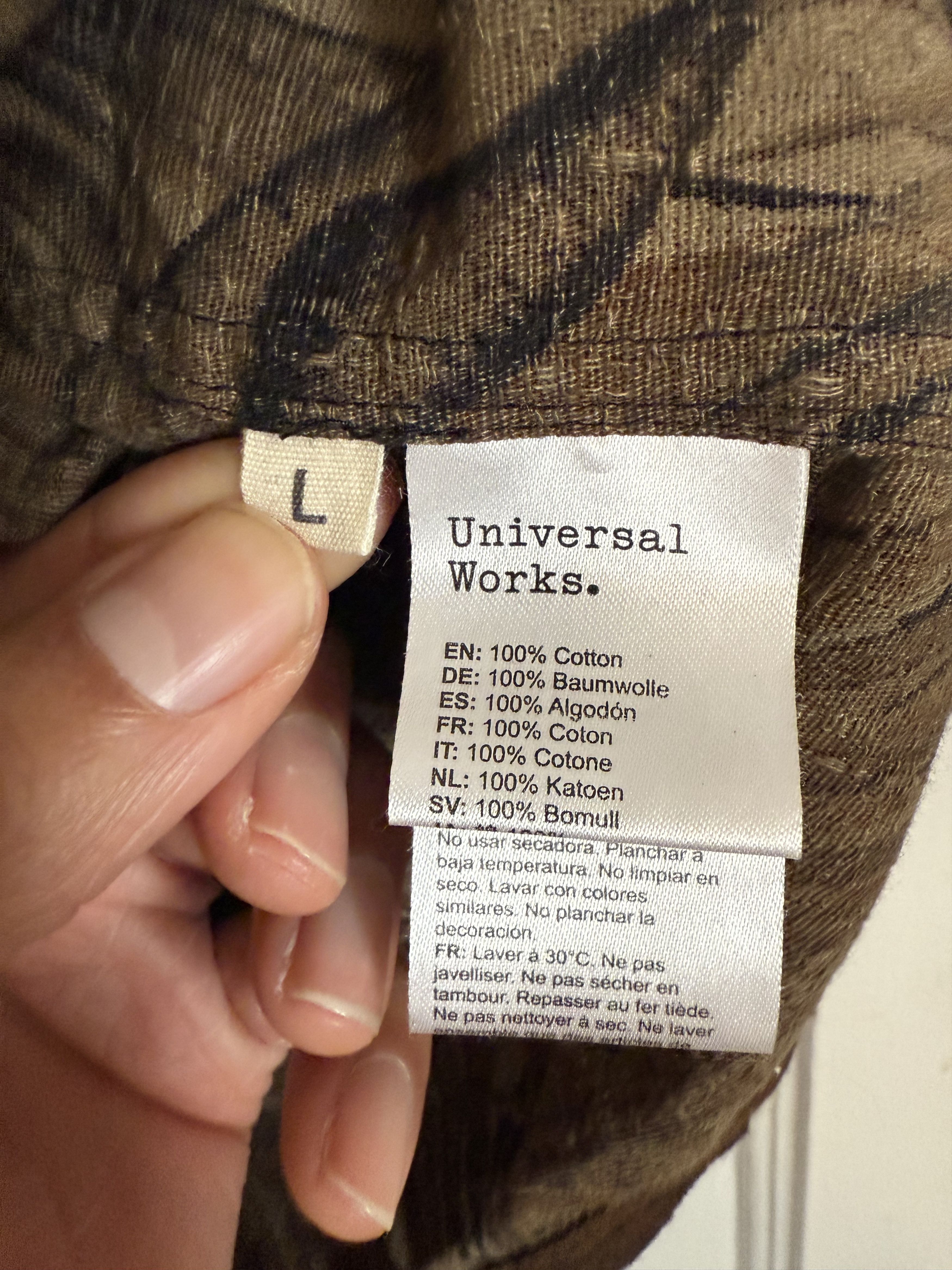 Universal Works Textured Cotton Camp Collar Shirt - Dark Tropical Size US L / EU 52-54 / 3 - 5 Thumbnail