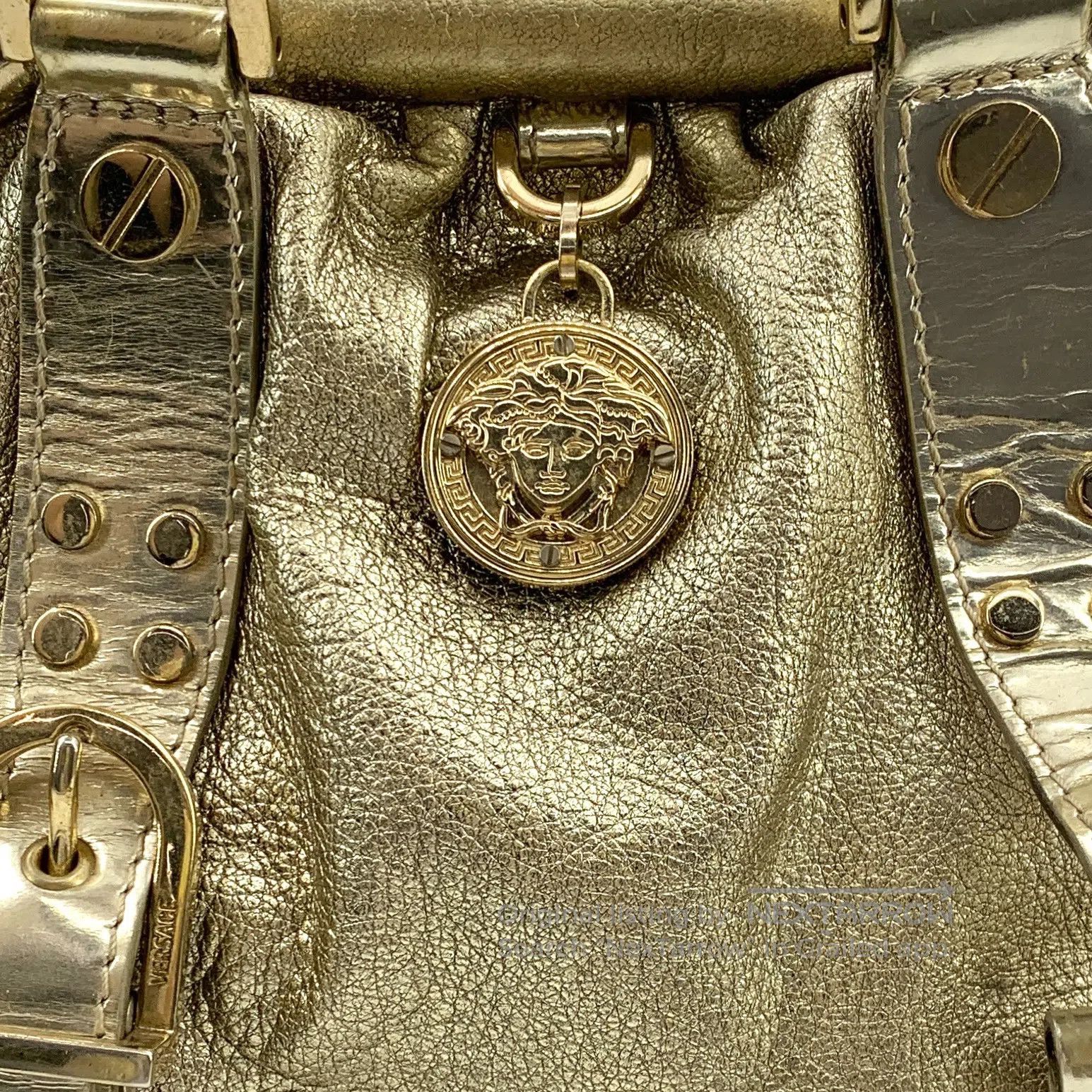 Versace Versace Champagne Medusa head icon chunky chain handle buc Size ONE SIZE - 8 Thumbnail