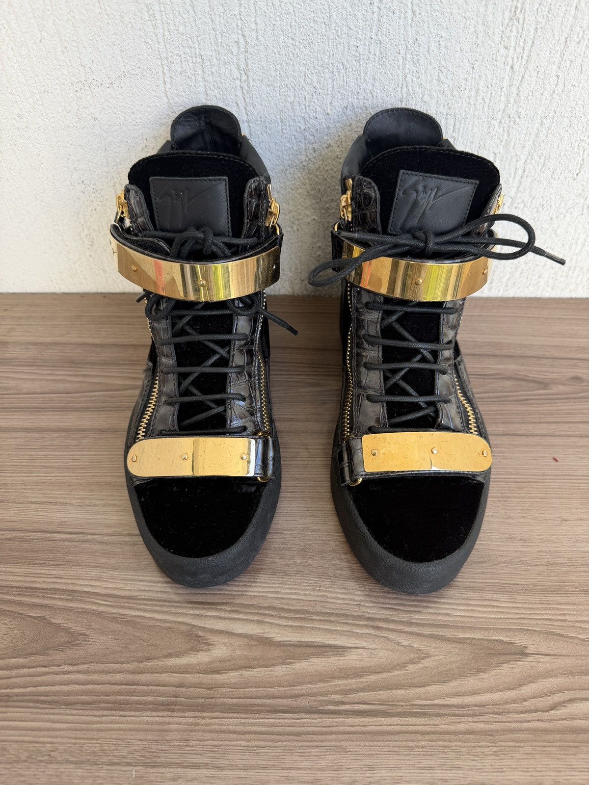 Giuseppe Zanotti croc embossed coby sneaker Size US 8 / EU 41 - 4 Thumbnail