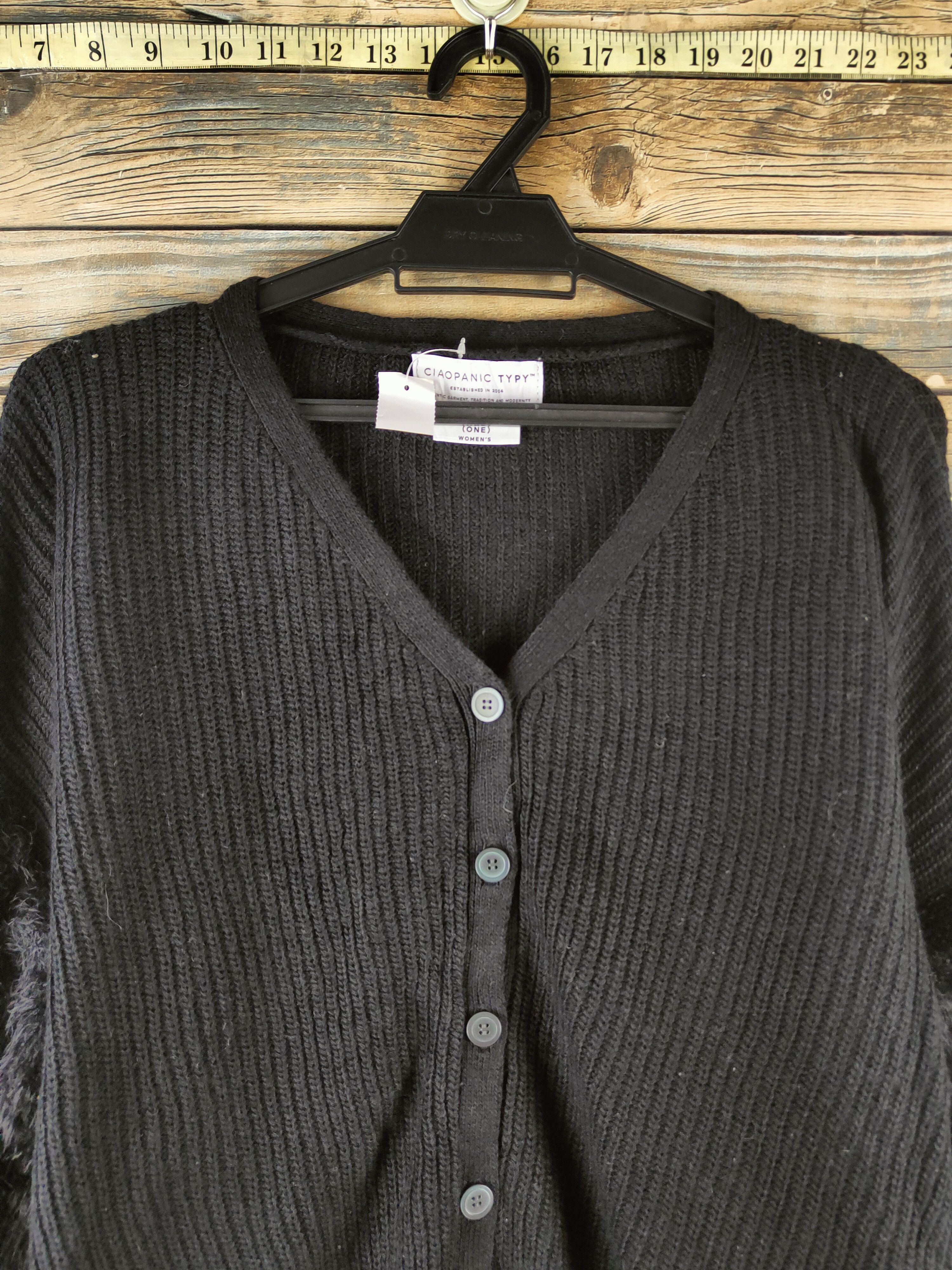 Ciaopanic DL Ciaopanic Black Knitwear Cardigan #46-947 Size S / US 4 / IT 40 - 2 Thumbnail