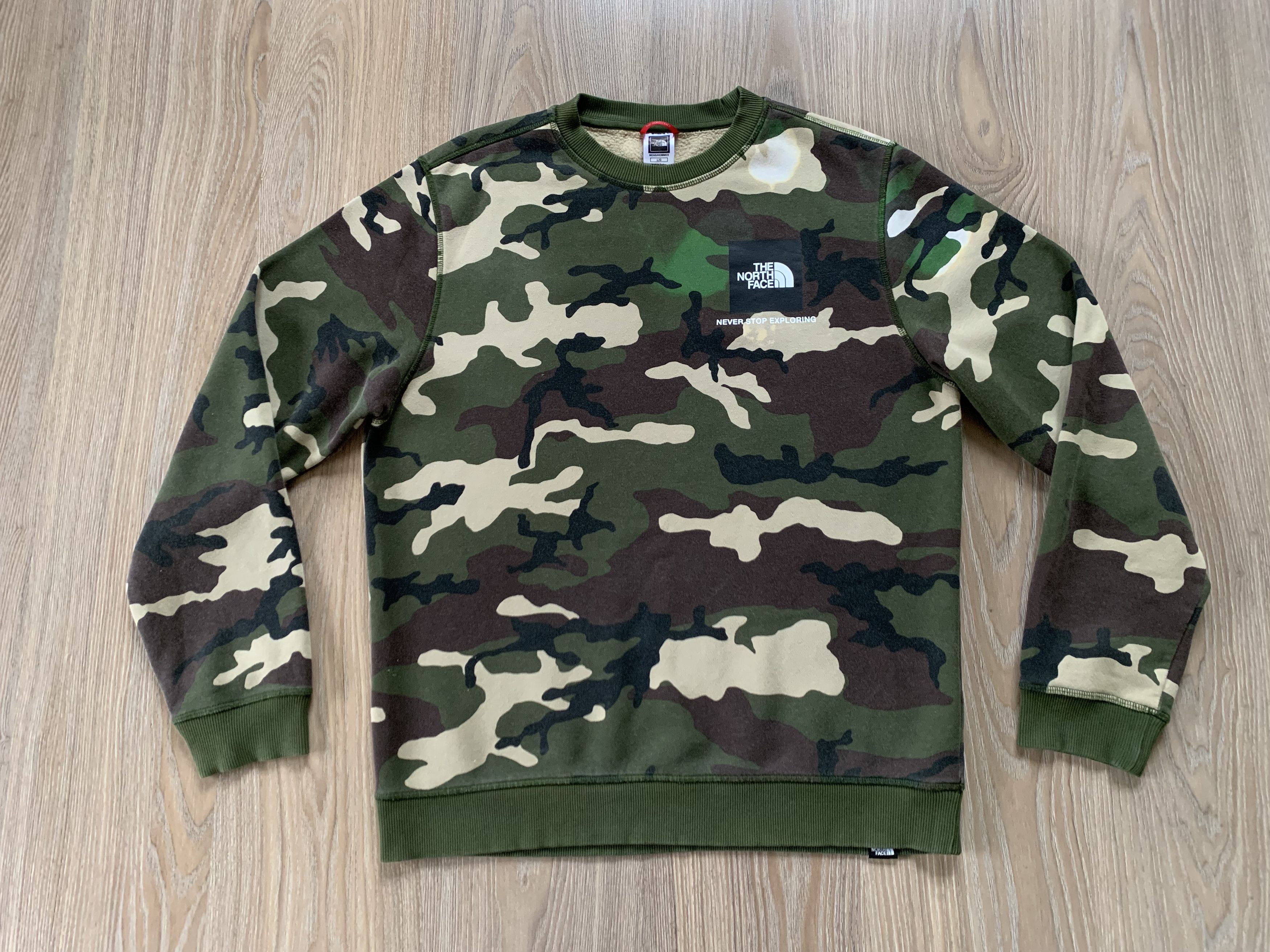 The North Face Mens The North Face Camo Sweatshirt Size US M / EU 48-50 / 2 - 2 Thumbnail
