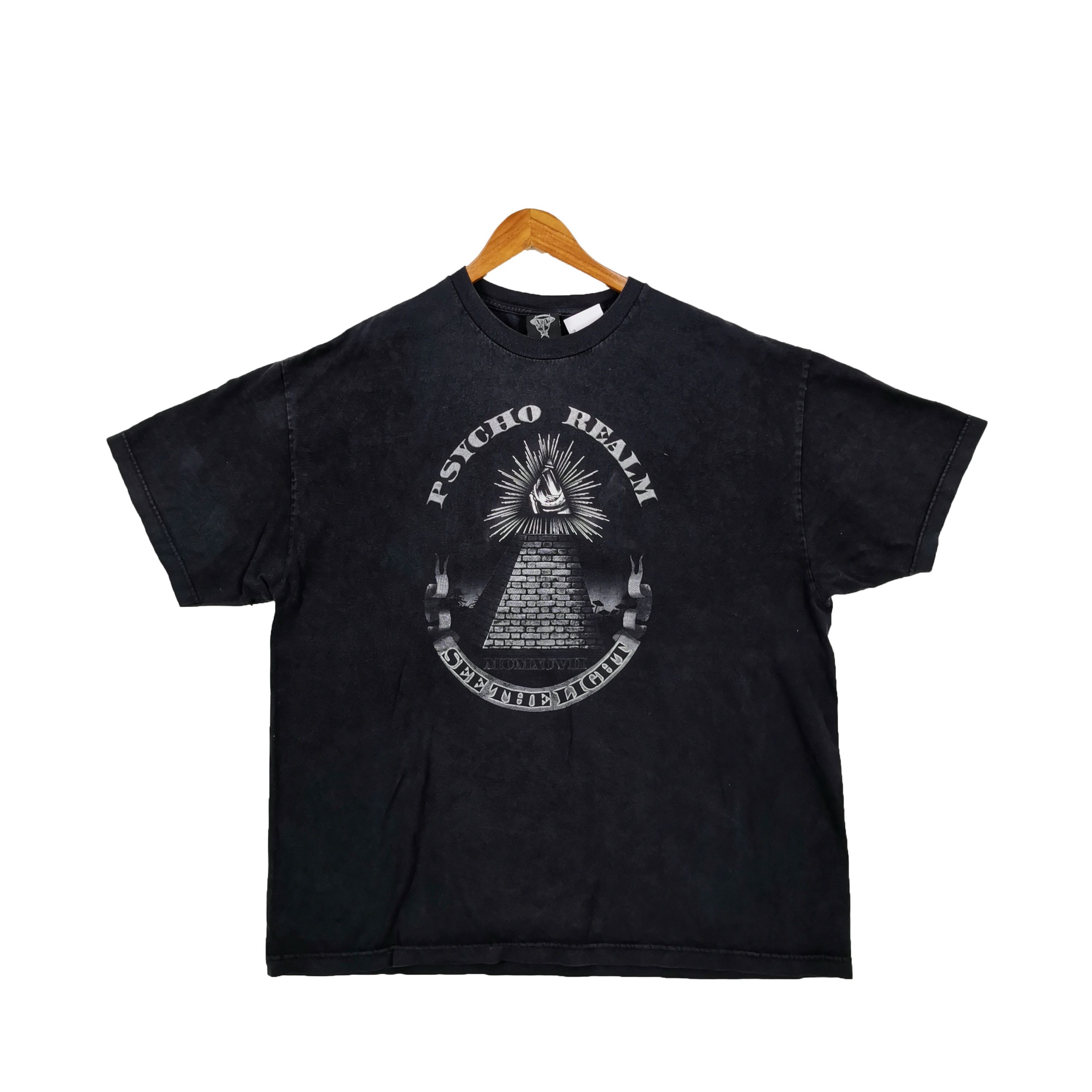 Vintage Vintage Psycho Realm T-Shirt Freemason Yeezus Style Tee Size US XXL / EU 58 / 5 - 1 Thumbnail